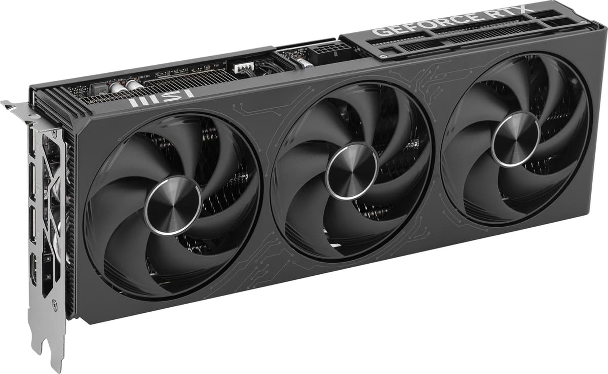 msi Gaming RTX 5080 16G Inspire 3X OC Black Graphics Card (16GB GDDR7, 256-bit, Extreme Clock 2655 MHz, DisplayPort x 3 2.1a, HDMI 2.1b, NVIDIA Blackwell Architecture) — view 5