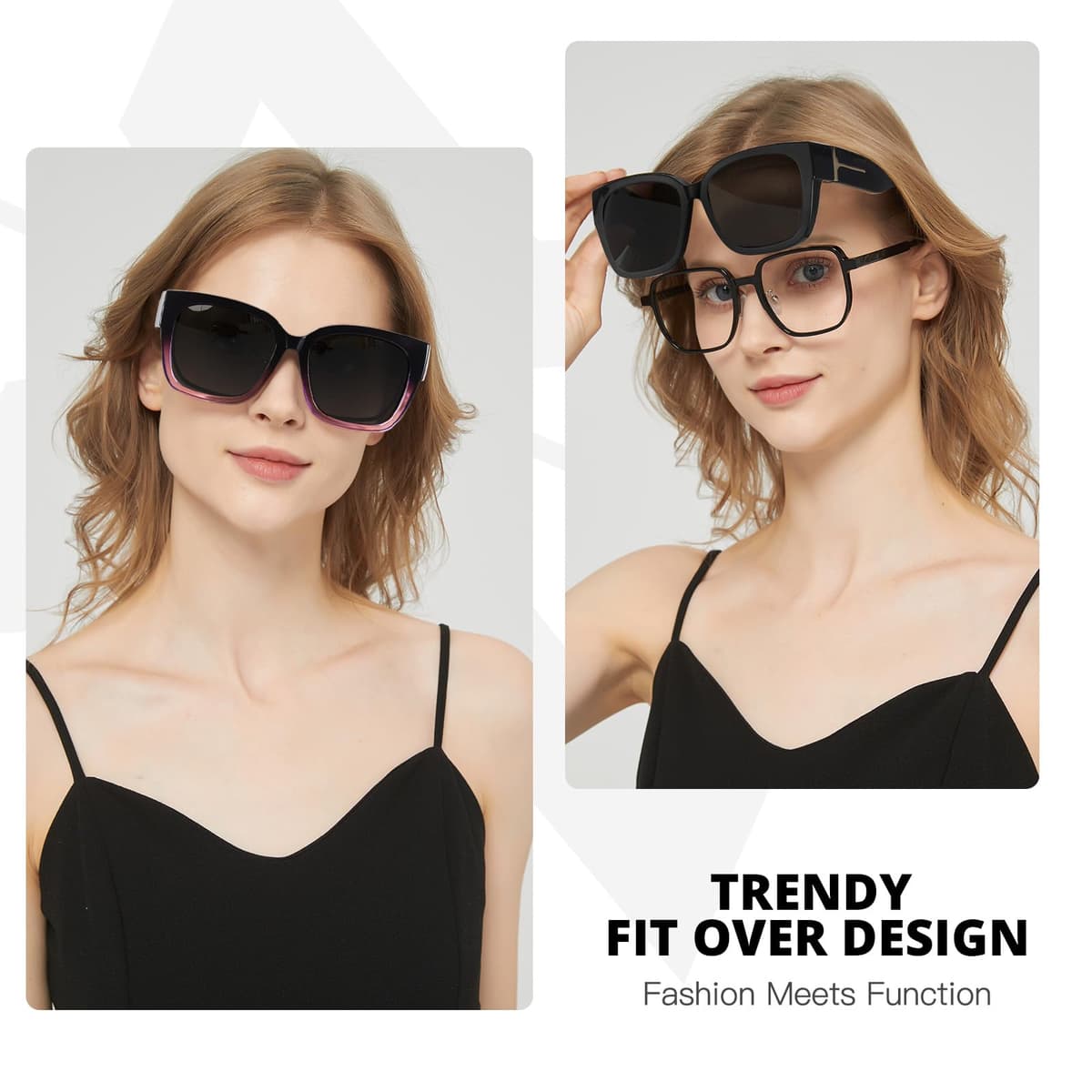 Myiaur 2 Pack Over Glasses Sunglasses for Women Polarised Oversized Frame Sun Glasses with UV400 Protection, Driving & Outdoor — view 3