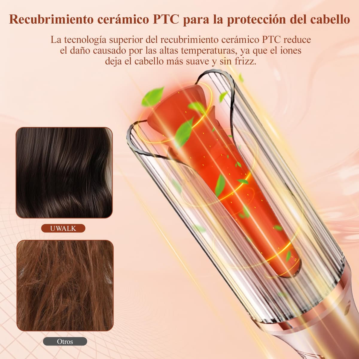 Rizador Automático Pelo Ondas Automatico: Rizador de pelo Automatico de 25 mm con 14 Temperaturas y 5 Temporizadores - Hair Curler Portátil con Pantalla LED, Antiquemaduras y Calentamiento Rápido — view 6