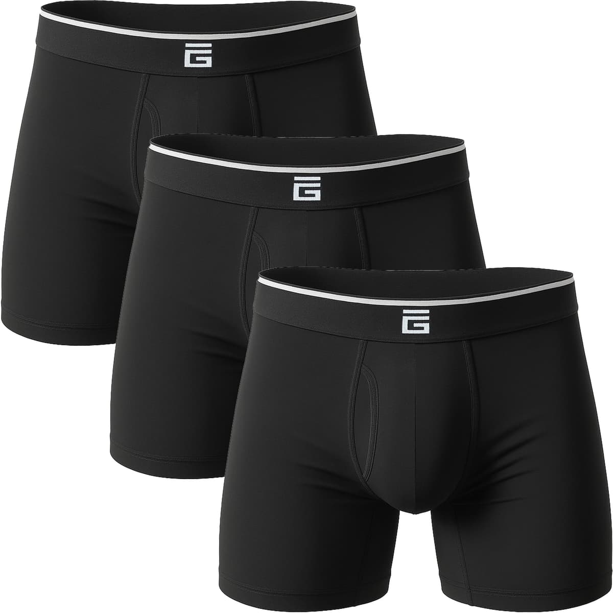 Giovici Mens Boxers Bamboo Anti Chafing Soft Comfortable Boxer Briefs Longer Leg - Boxer Shorts Multipack - Moisture Wicking Technology — view 15