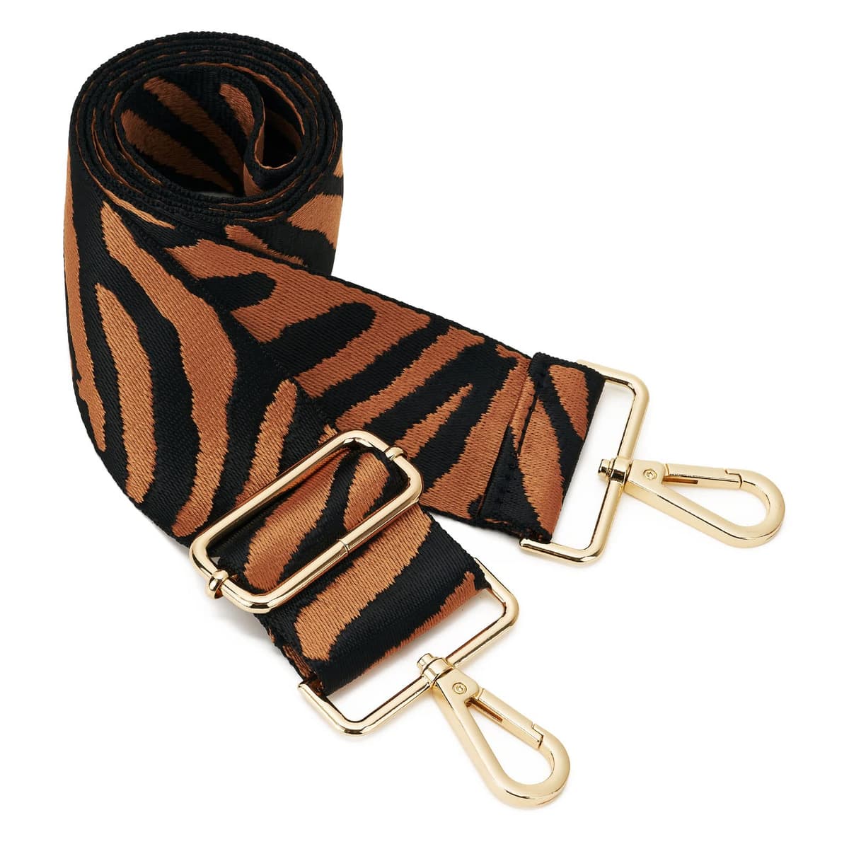 ZOOEASS Wide Shoulder Strap, Guitar Style Adjustable Purse Strap with Gold Buckle Replacement Woven Crossbody Straps for Handbags((3.8CM) Shining Black) — view 126