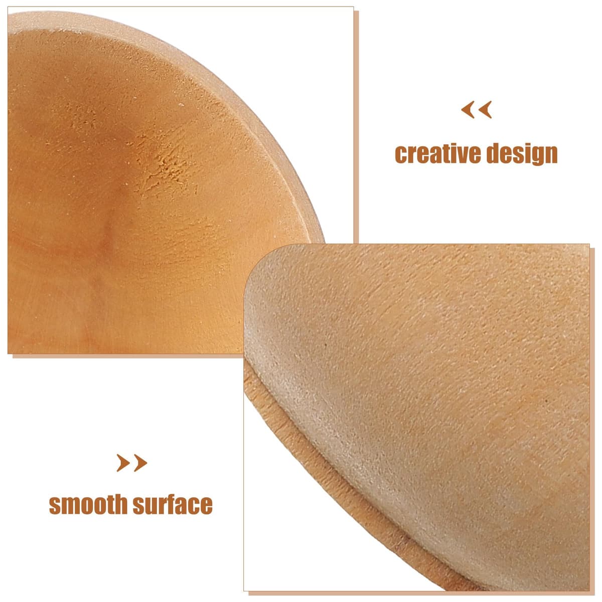 4Pcs Unfinished Small Wooden Bowls Set for Montessori Heuristic Play and DIY Painting Craft — view 3