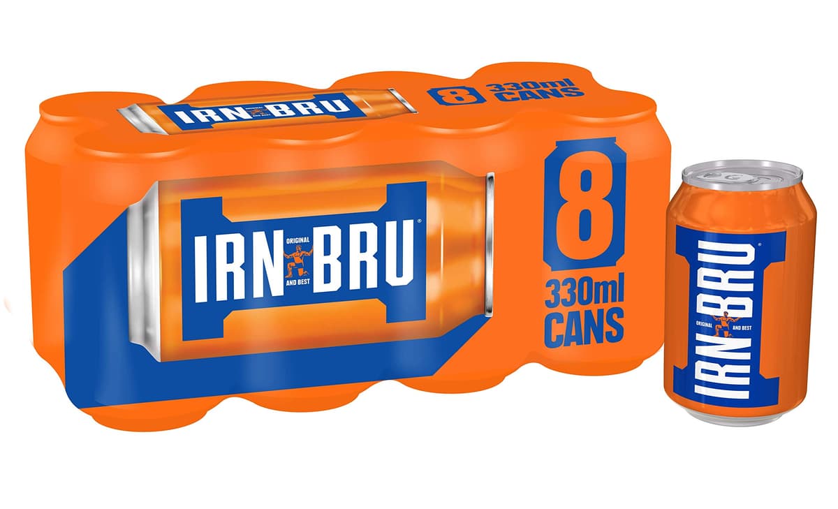 IRN-BRU Regular, 24 Pack Iconic Flavoured Fizzy Drinks Multipack Cans - 24 x 330ml Cans — view 15