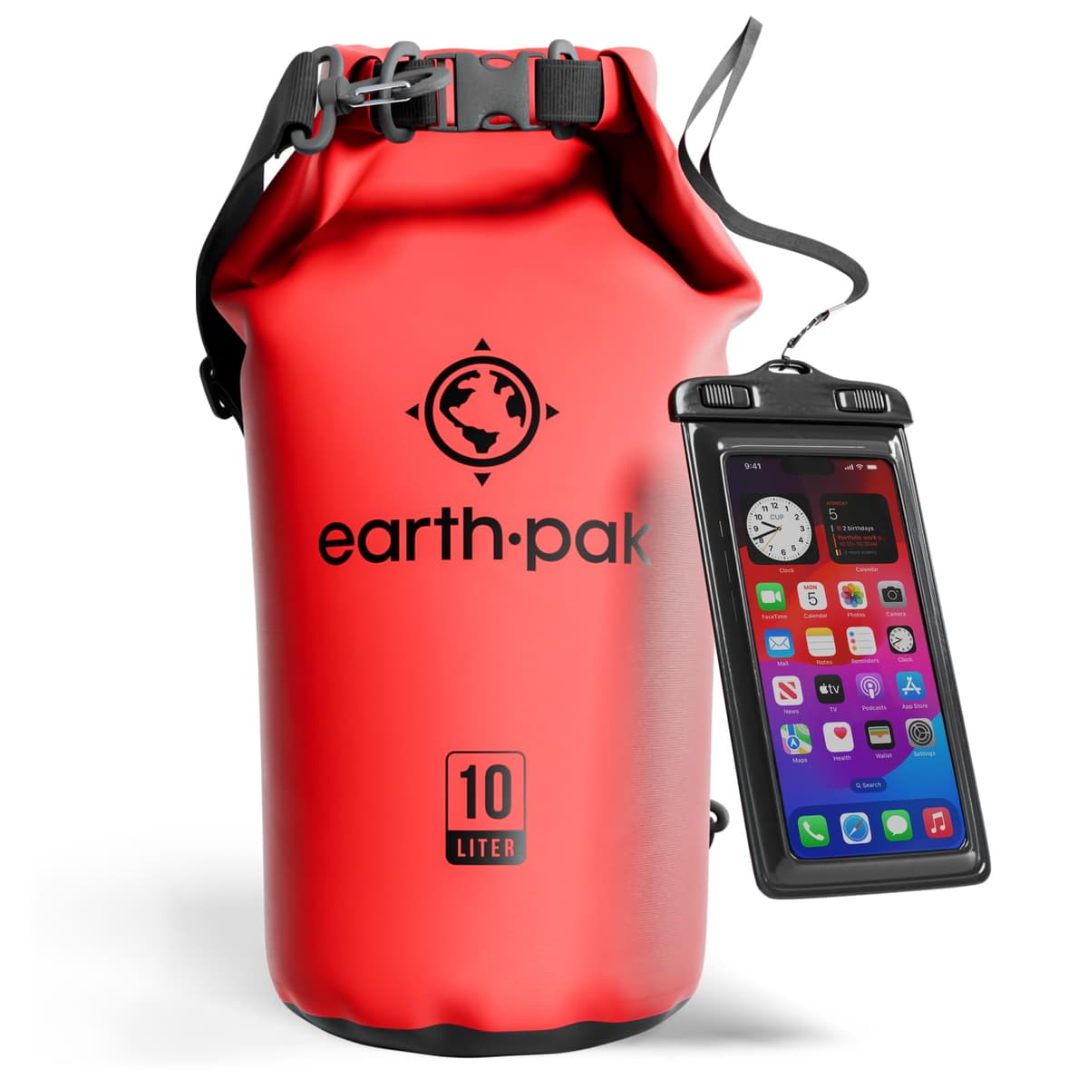 Earth Pak Waterproof Dry Bag - Roll Top Waterproof Backpack Sack Keeps Gear Dry for Kayak with Waterproof Phone Case — view 49