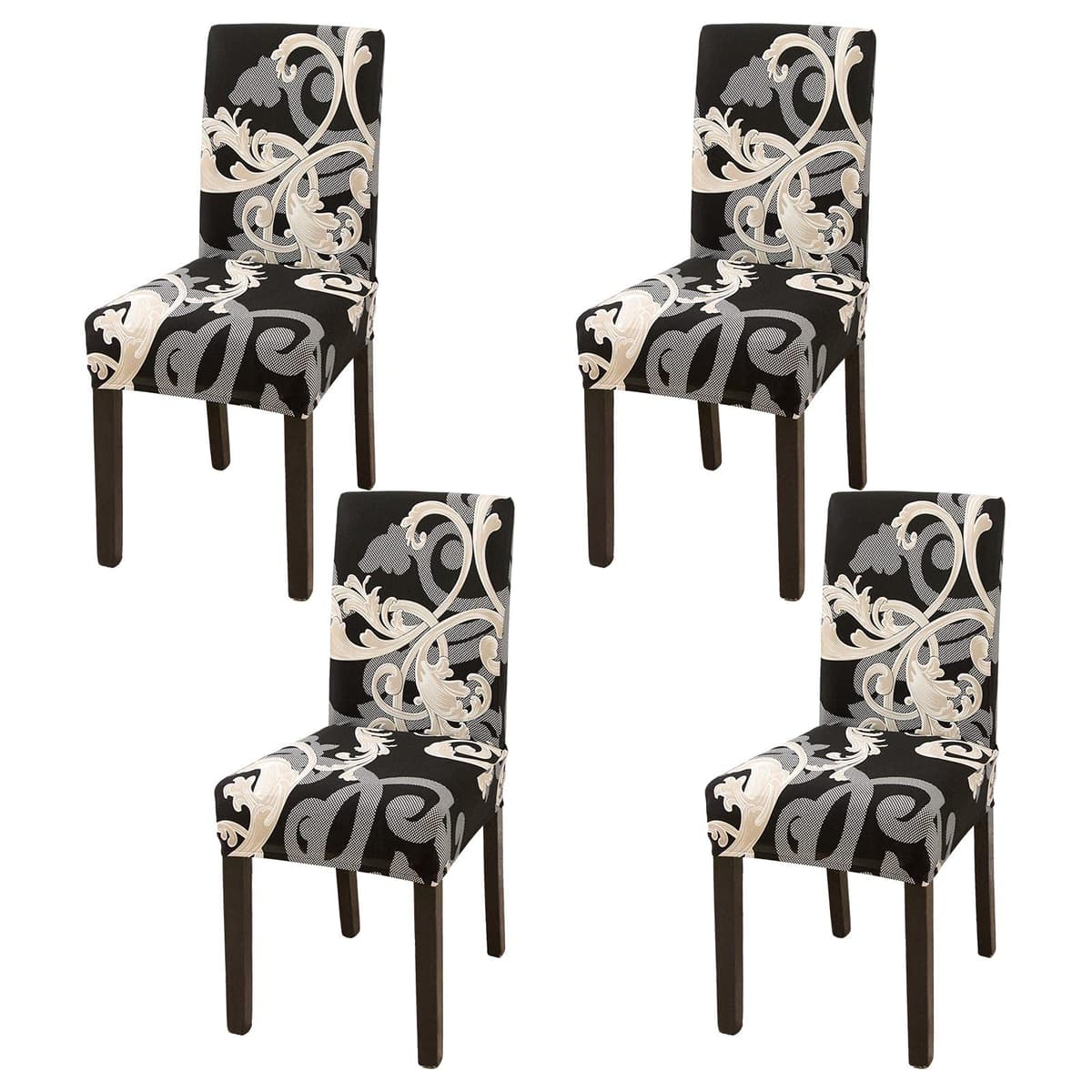 Dining Room Chair Covers Slipcovers Set of 4, Stretch Removable Washable Dining Chair Protector Decoration Cover Seat Slipcover for Hotel, Ceremony, Banquet, Kitchen, Restaurant, Home — view 51