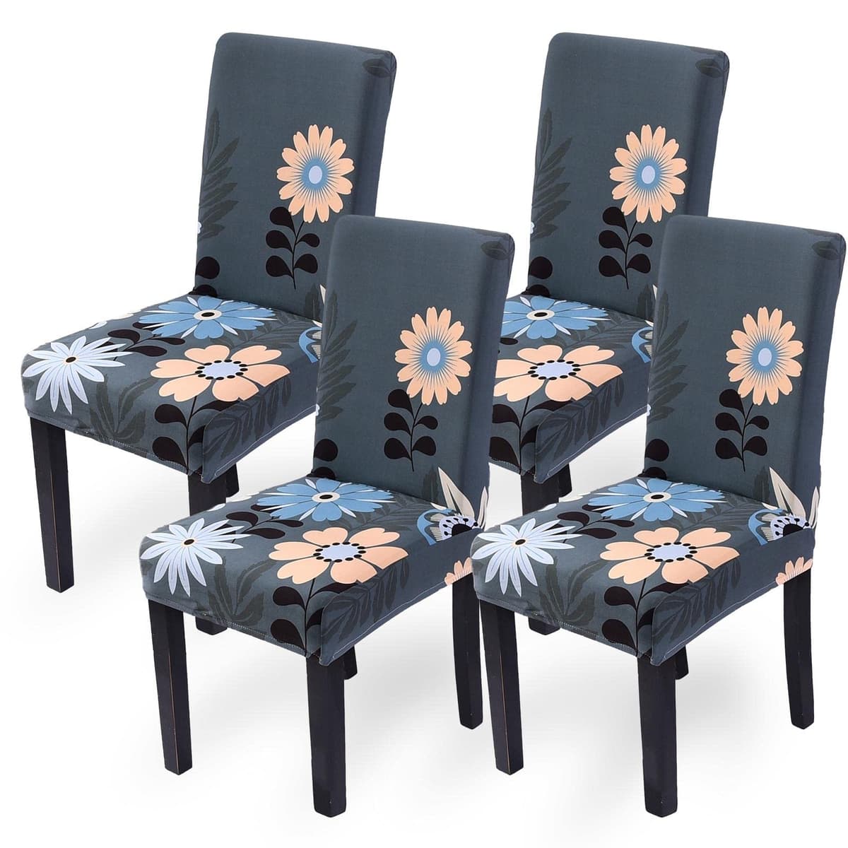 Dining Room Chair Covers Slipcovers Set of 4, Stretch Removable Washable Dining Chair Protector Decoration Cover Seat Slipcover for Hotel, Ceremony, Banquet, Kitchen, Restaurant, Home — view 31