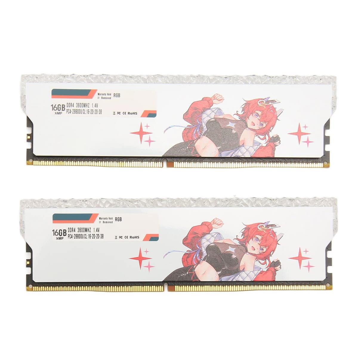 Yctze Ddr4 Ram, 3600mhz Pc4 28800 Cl16 20 20 38 1.35v Módulo de Memoria de Escritorio para Juegos con Overclocking Xmp2.0, para Control RGB de Sincronización Policromada Mystic (32 GB (2x16 GB))