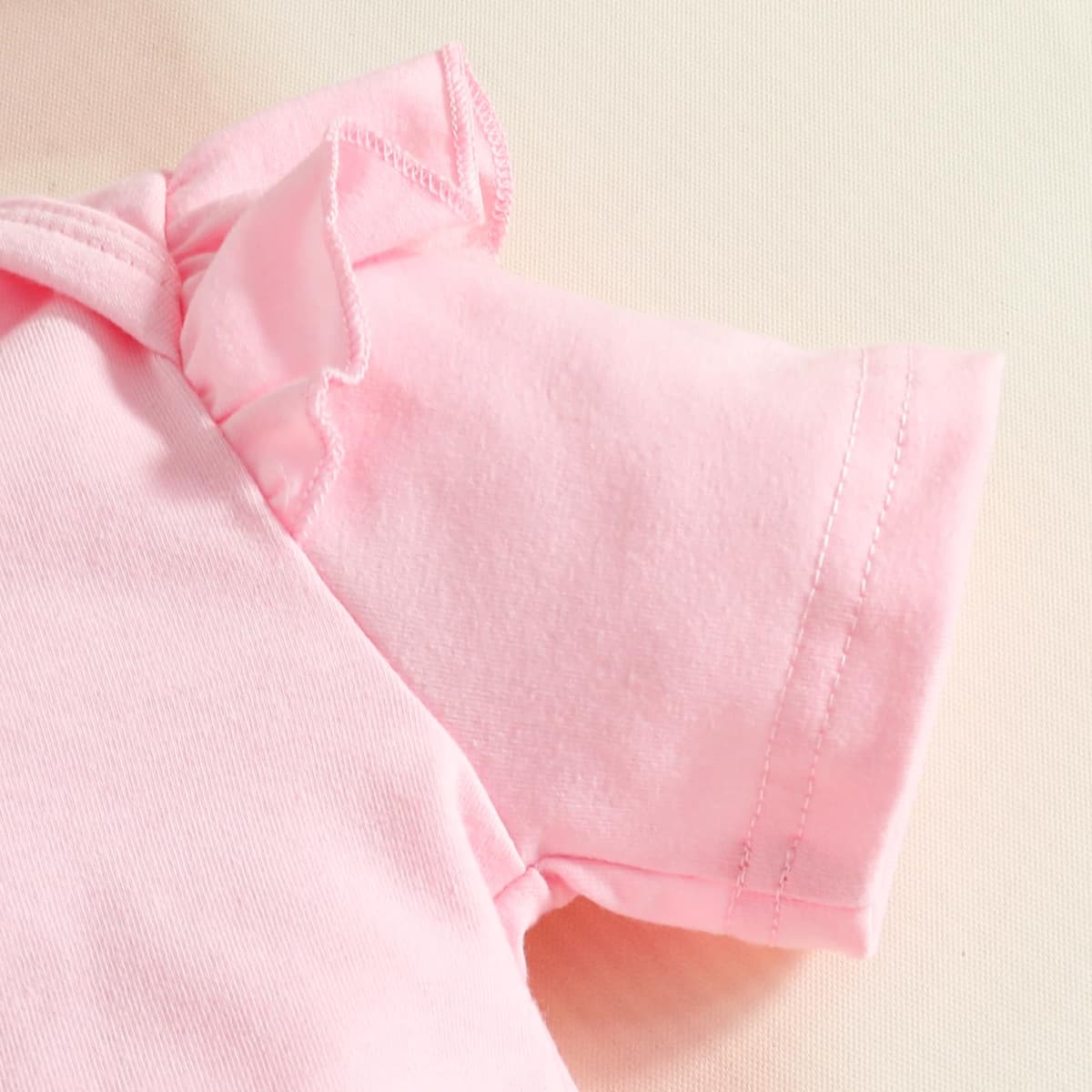 Conjuntos Falda Para Niña Recién Nacida Blusa de Manga Corta y Falda con Tirantes y Lazo Ropa de Verano Para Niña Bebé — view 5