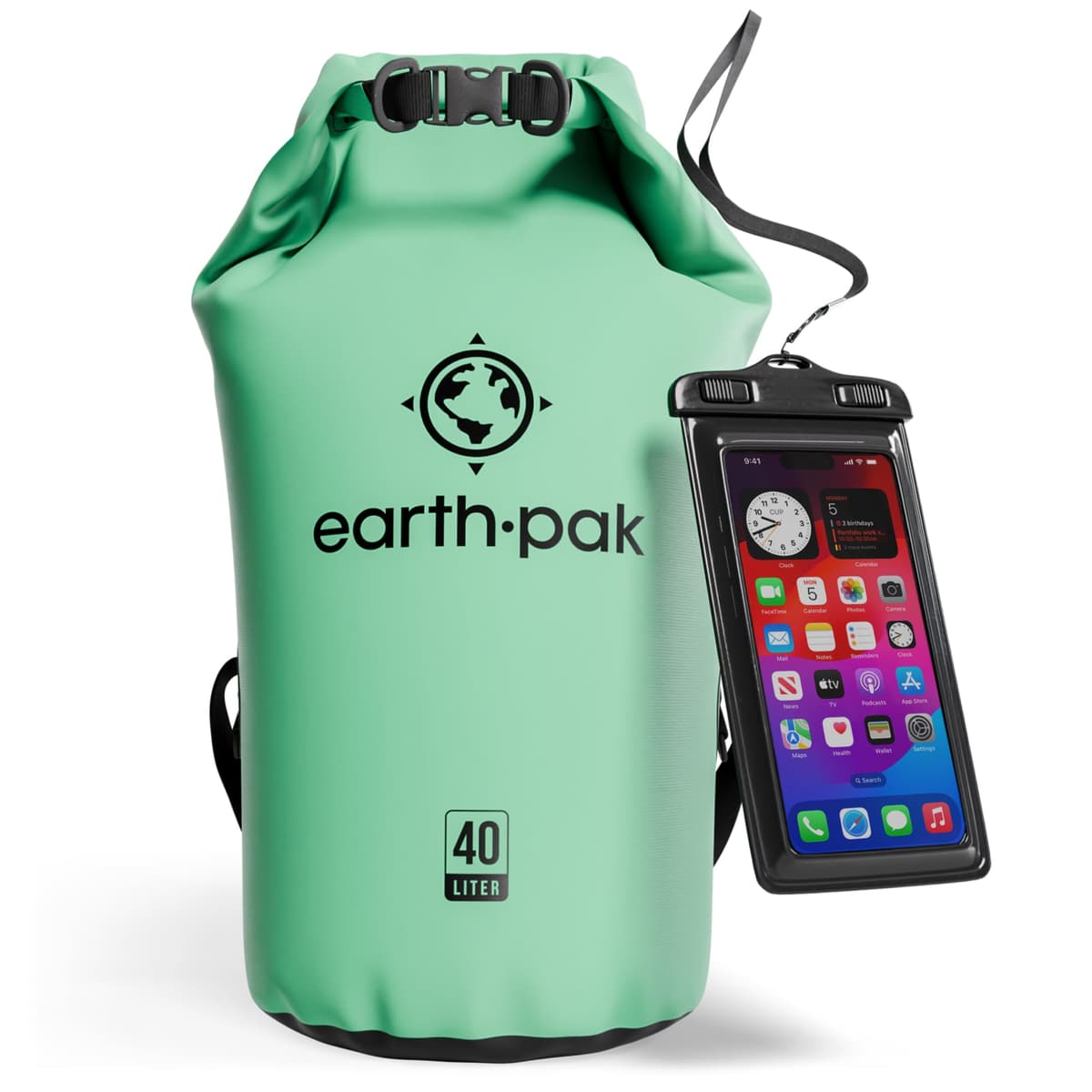 Earth Pak Waterproof Dry Bag - Roll Top Waterproof Backpack Sack Keeps Gear Dry for Kayak with Waterproof Phone Case — view 25