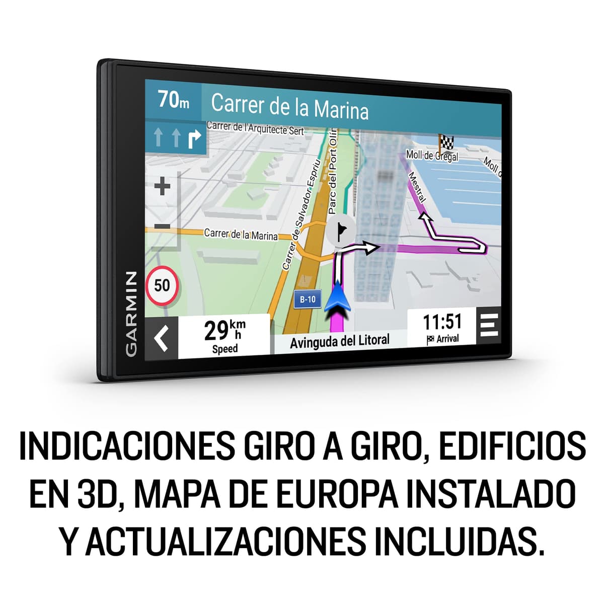 Garmin Navegador GPS, Negro, 7" (17,8 cm) — view 3