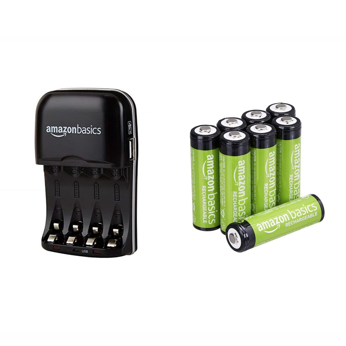 Amazon Basics Battery Charger for Rechargeable AA and AAA NiMh Batteries – UK Plug, 4-Bay, Black — view 11
