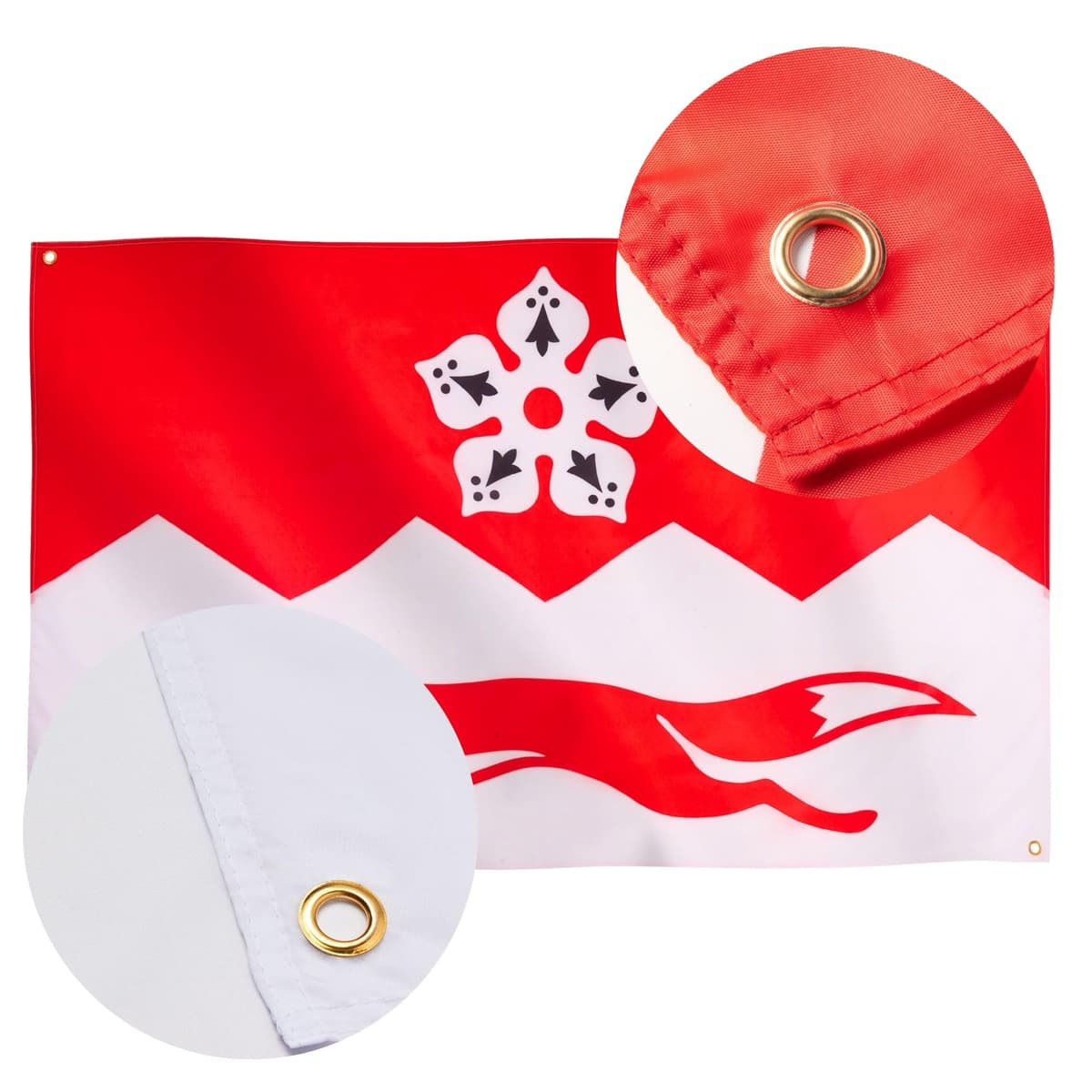 Runesol Cornwall Flag - 91x152cm, 3ft x 5ft, Cornish Flag, 4 Grommets, Eyelet in Every Corner, Premium Quality, Inside & Outside Use, Vivid Colours — view 1271