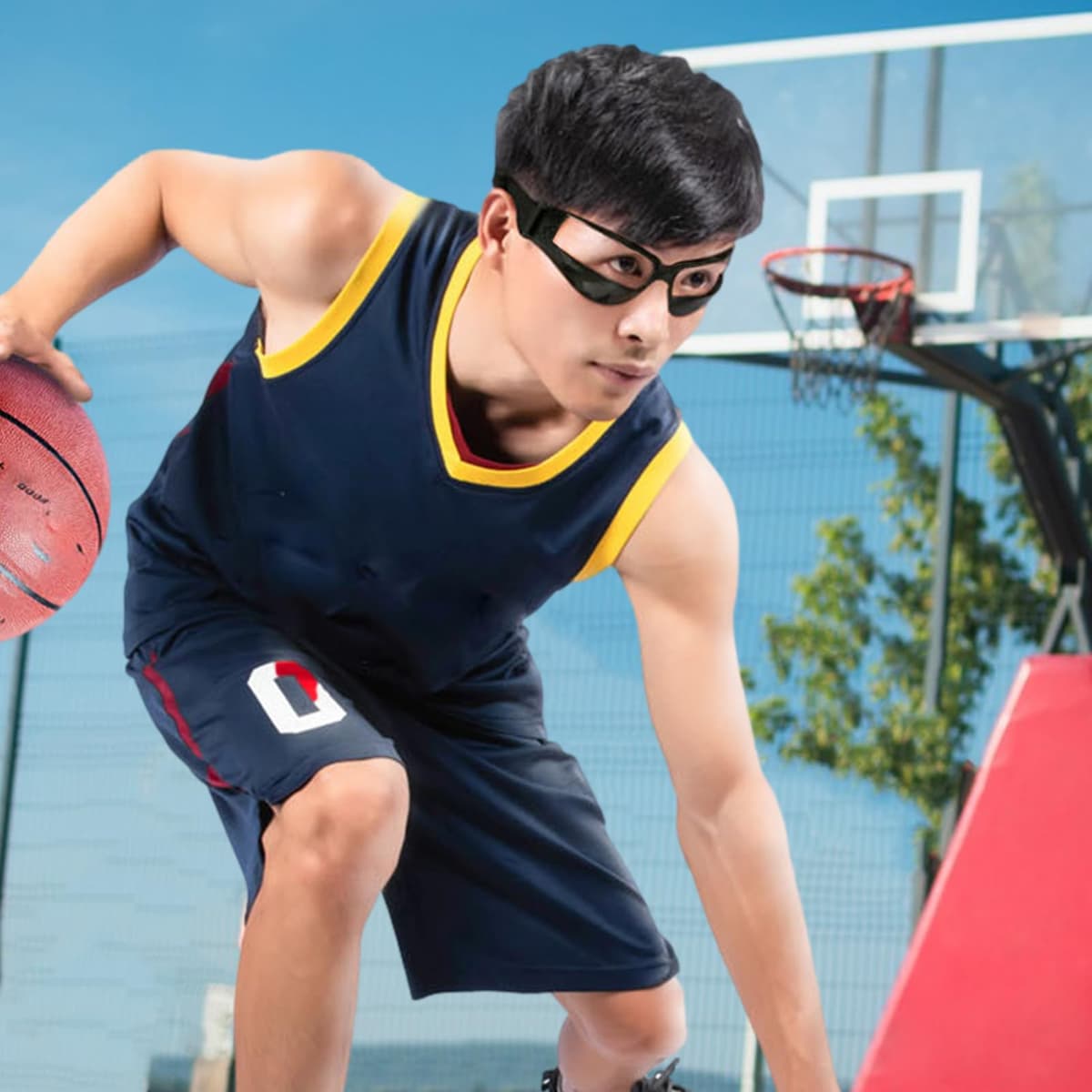 Generisch Gafas de baloncesto, gafas deportivas portátiles, gafas de regateo, especificaciones protectoras para regatear, equipo de entrenamiento de baloncesto — view 3