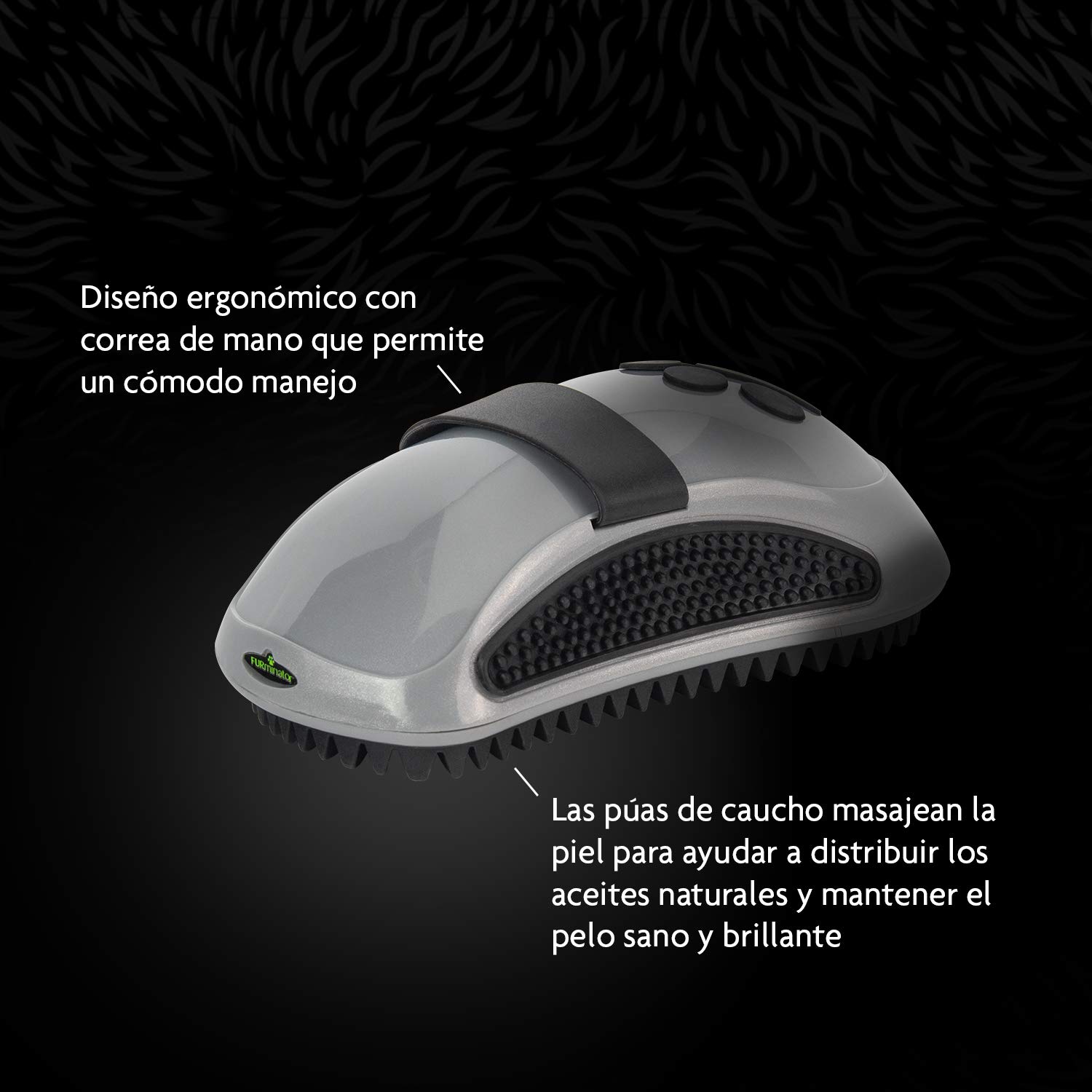 FURminator CurryComb - Peine para perros y gatos (El cepillo para el cuidado del pelaje masajea suavemente la piel - para un pelaje limpio y brillante) — view 4