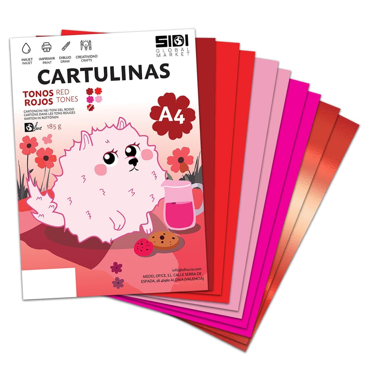 Cartulina A4 Azul Metalizada 230 g Cartulina Brillo Reflectante para Manualidades, Scrapbooking, Impresora Inkjet y Láser, Papel Cartulina Premium Metalizado – SIDI (azul metalizado, 25h) — view 12