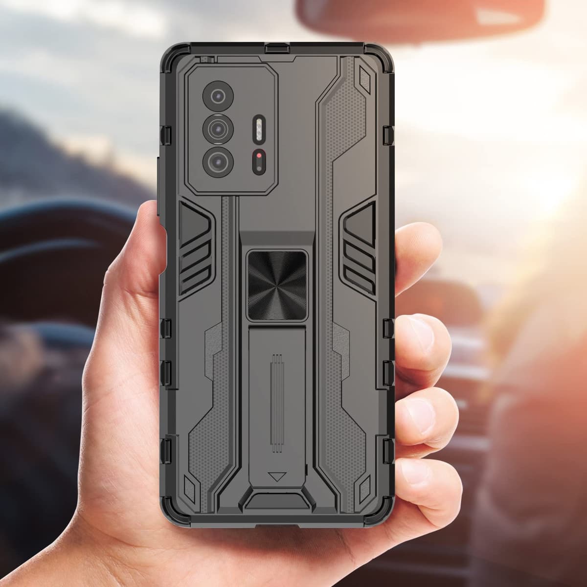 Funda para CMF Phone 2 Pro, Carcasa Antigolpes con Soporte anular metálico, Case Protectora de Grado Militar, Negro — view 1488