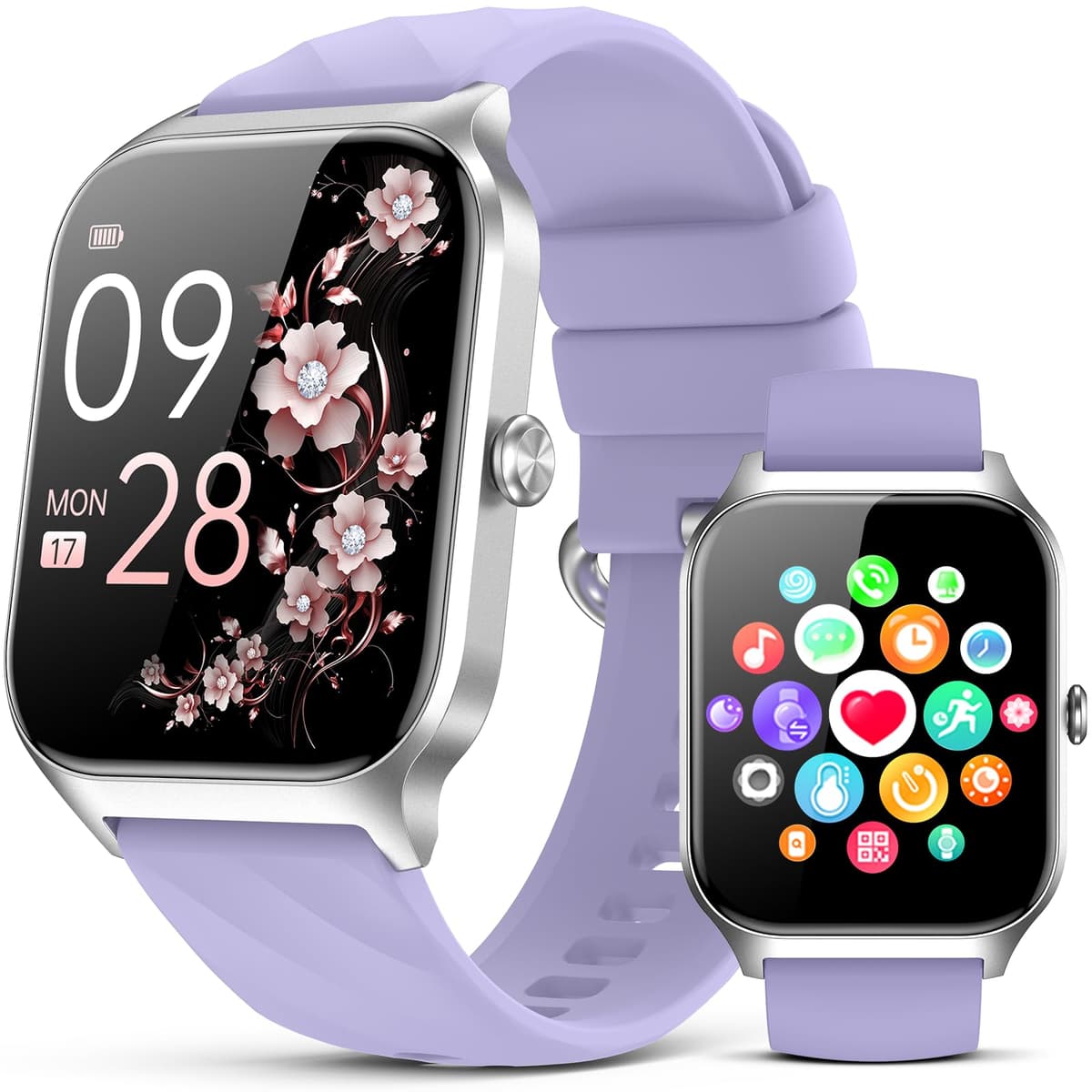Kriutefy Smart Watch for Women Men - Answer/Make Call, Fitness Tracker Smartwatch for Android iPhone Compatible, Sleep Female Cycle, 120+ Sports Modes Step Counter (Champagne Gold, 2 Straps) — view 12