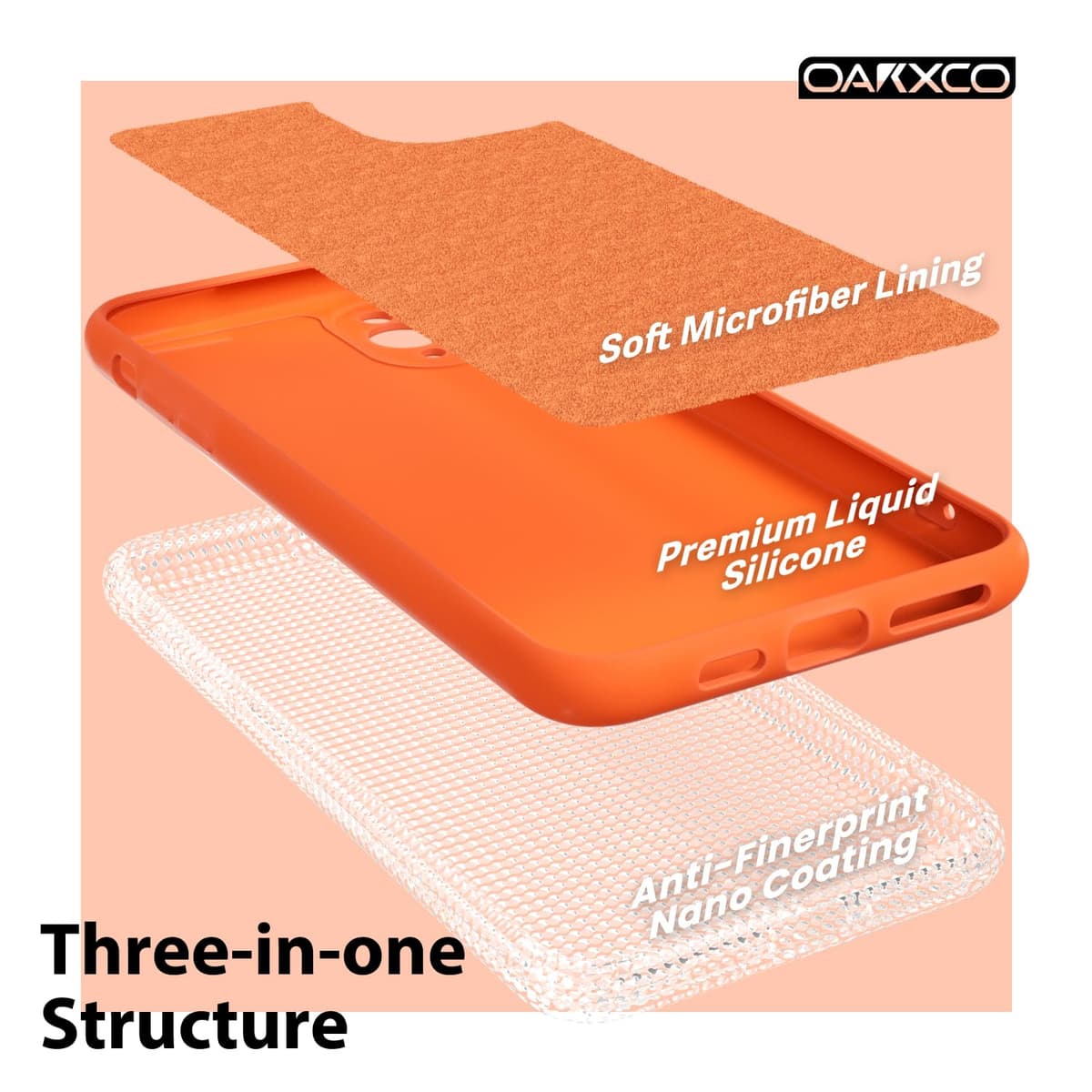 oakxco for iPhone 17 Pro Max Phone Case Liquid Silicone, Cute Thin Slim Grip Soft Rubber Gel for Women Men, Smooth Matte TPU Plain Solid Color Girly Simple Case with Camera Cover, Light Pink — view 1146