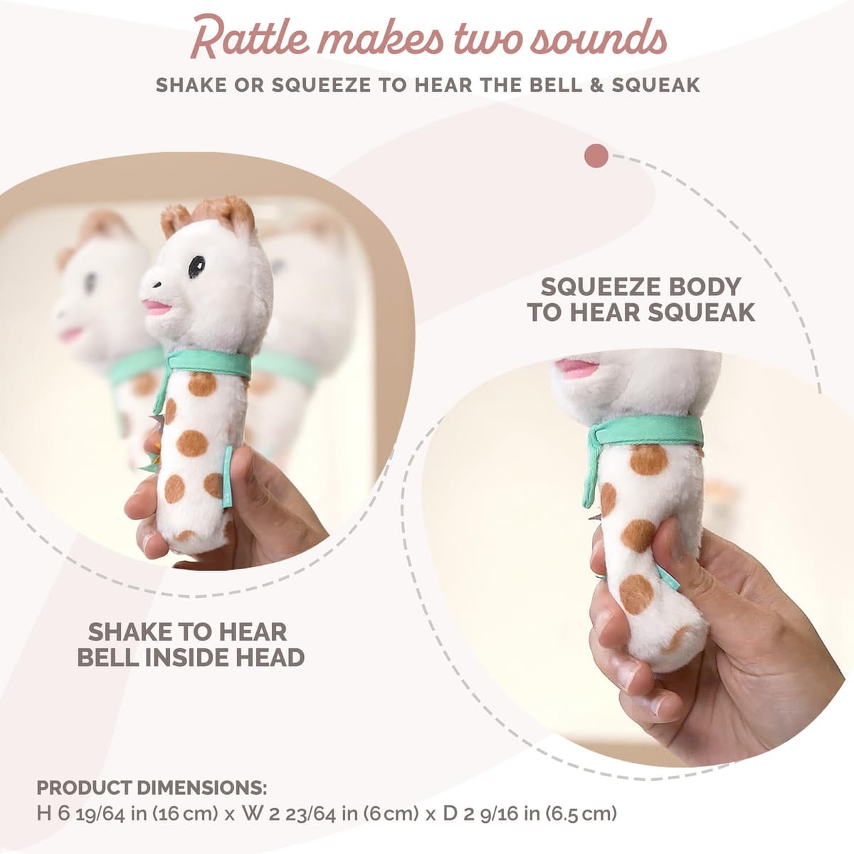 Sonajero peluche Cri-Cri 010333 Sophie la girafe — view 2