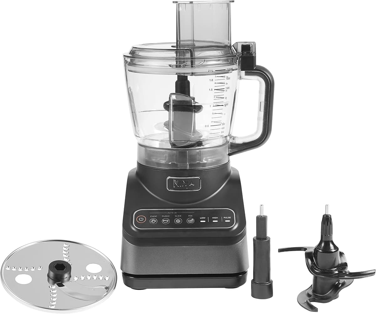 Ninja Professional Food Processor, 2.1L Capacity, 4 Auto-iQ Preset Programs, Auto-iQ Technology, Easy & Versatile Food Prep, BN650, Grey