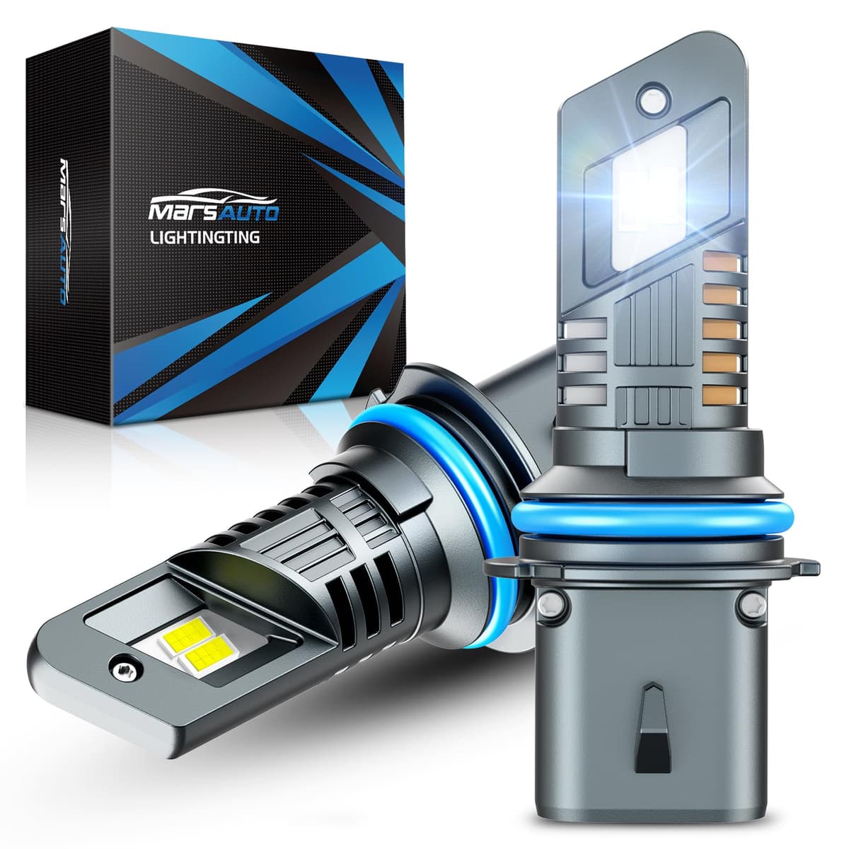 Marsauto 9005 LED Headlight Bulbs, 900% Super Bright, Real 1:1 Design 9005 HB3 LED Bulb, 6000K Cool White Halogen Replacement, 3min Plug and Play IP68, Pack of 2 — view 9