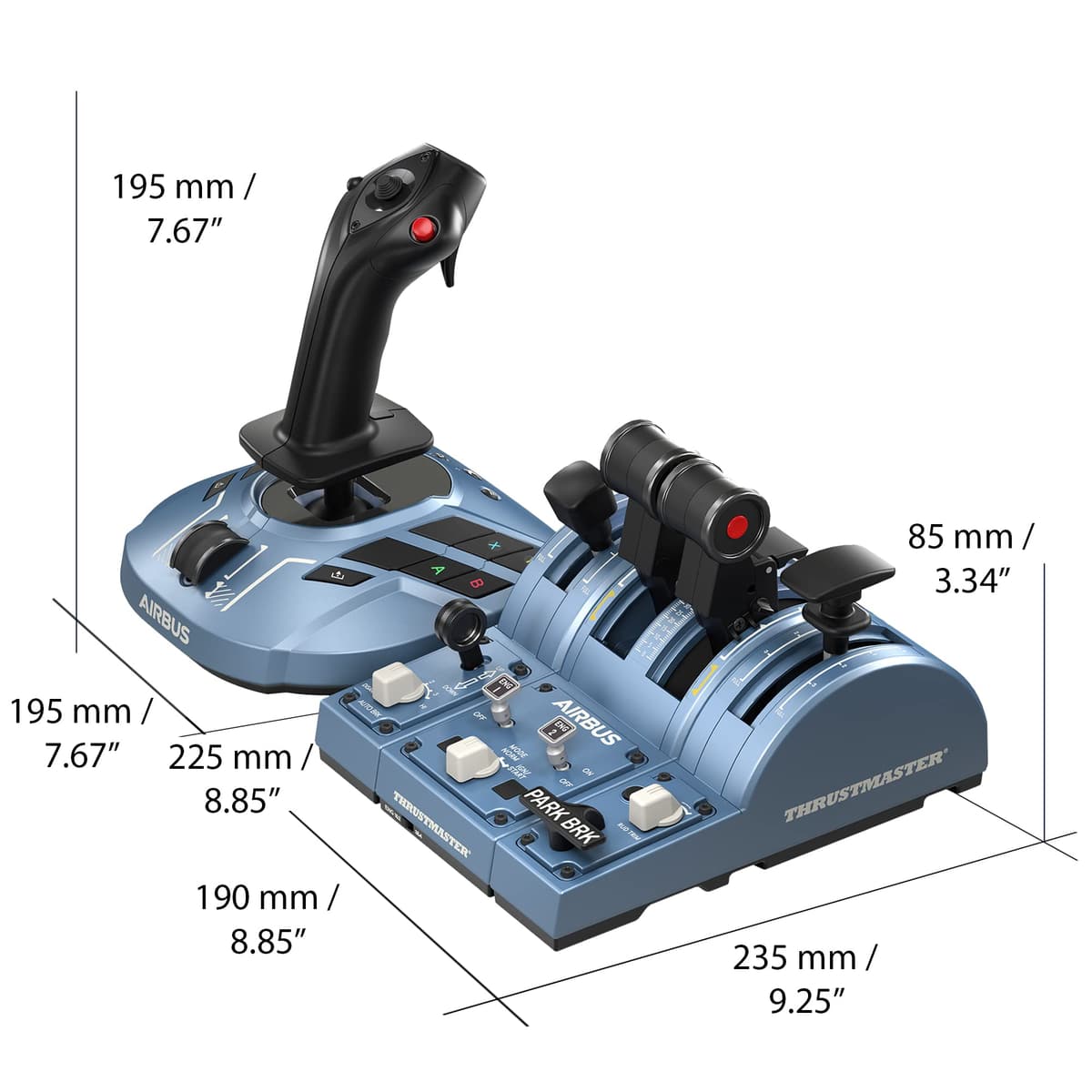 Thrustmaster TCA Captain Pack X Airbus Edition - Pack de Vuelo Completo para Xbox Series X|S y PC (Sidestick, Quadrant y Add-ons, Licencia Oficial Airbus) Azul/Negro — view 5