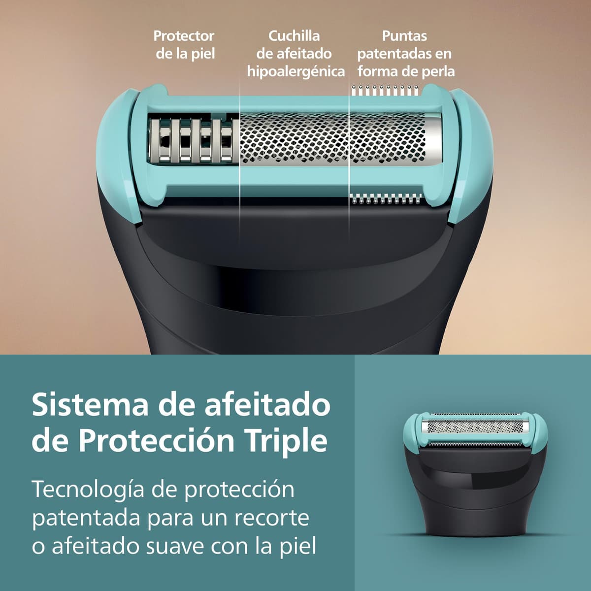 Philips Afeitadora Corporal Series 5000 - Recortador para Hombre con Sistema Triple Protect, Afeita y Recorta la Zona Íntima, Apta para la Ducha, 100 min. de autonomía. Modelo BG5470/15 — view 4