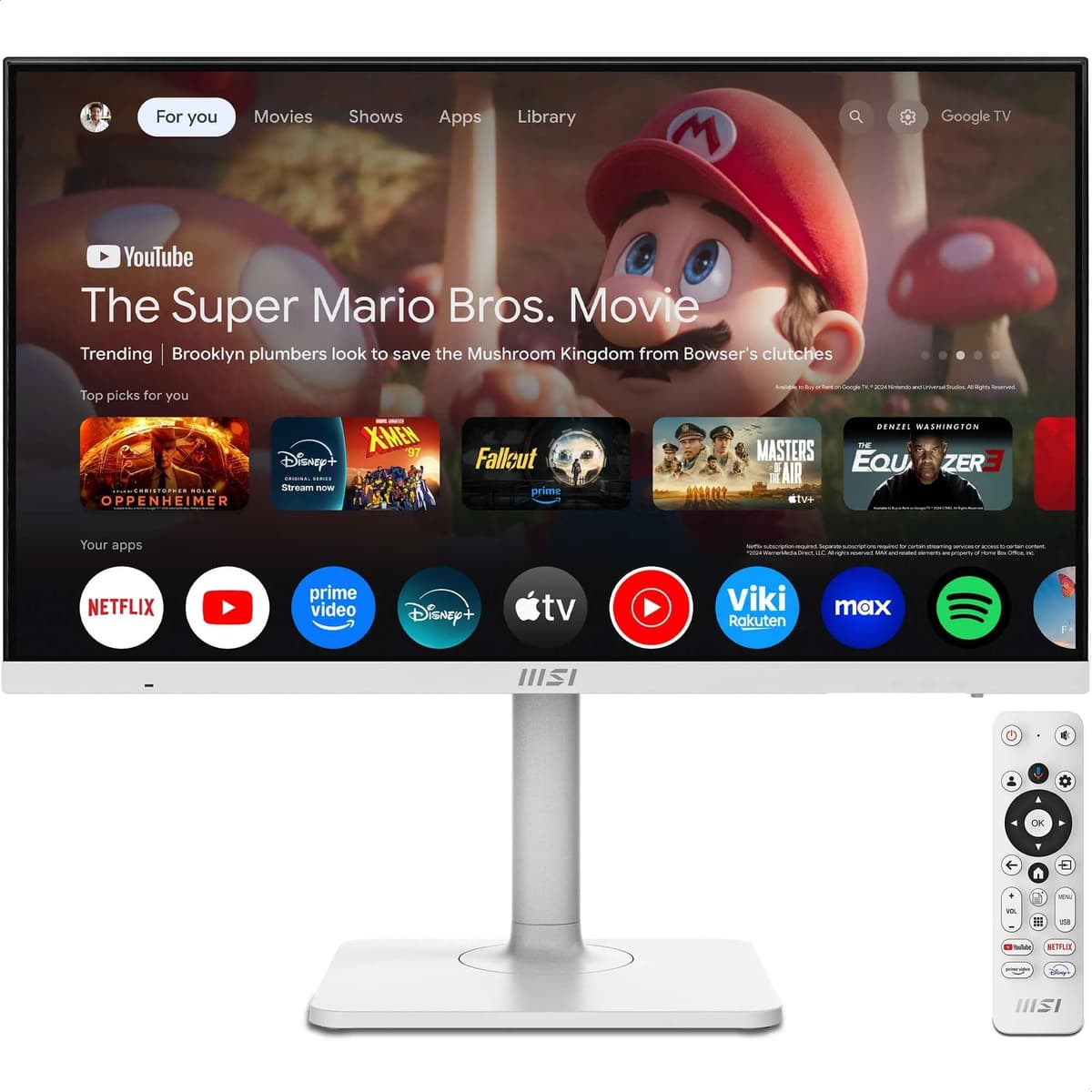 MSI Modern MD271UL 27 Inch Monitor, UHD (3840 x 2160), 75Hz, IPS, 4ms, 2x HDMI, DisplayPort, USB Type-C, Built-in Speakers, Anti-Glare, Anti-Flicker, Less Blue light, TÜV Certified, VESA — view 2