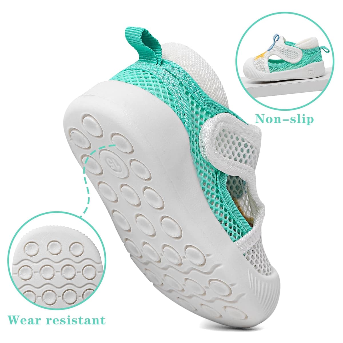 MASOCIO Baby Boys Girls Summer Shoes Infant Toddler Sandals Soft Sole Anti-Slip Shoes — view 5