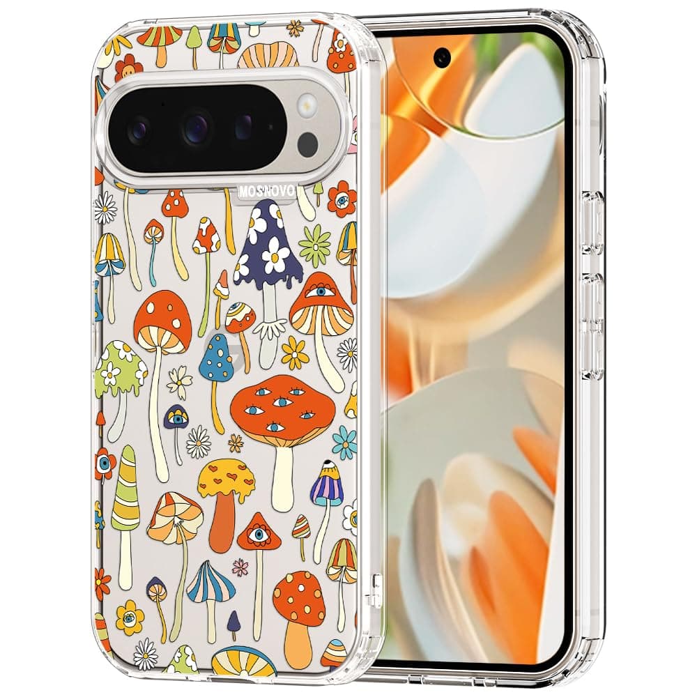 MOSNOVO Case for Google Pixel 9 & Pixel 9 Pro, [Buffertech 6.6ft Military-Grade Drop Protection] [Anti Peel Off Tech] Clear TPU Bumper Phone Case Cover Design - Eucalyptus — view 135