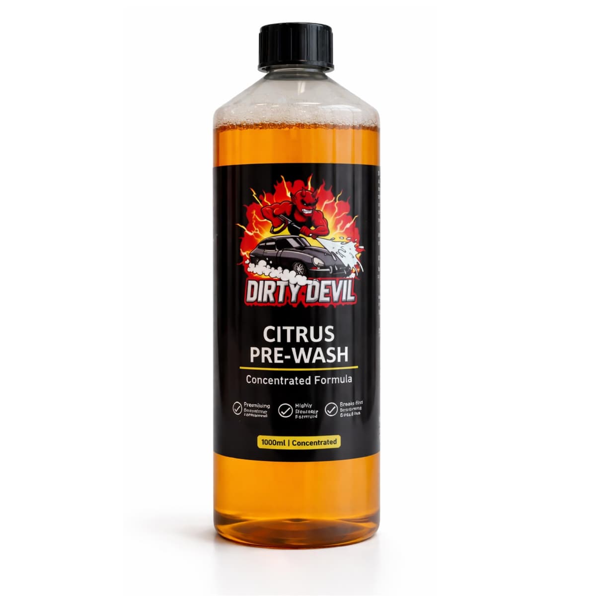 DIRTY DEVIL Concentrated Citrus Pre Wash – Powerful Pre Wash - Cuts Through Dirt, Bugs & Road Grime –Safe on All Surfaces - Powerful Degreaser for Paint, Plastic & Wheels (5L) — view 5