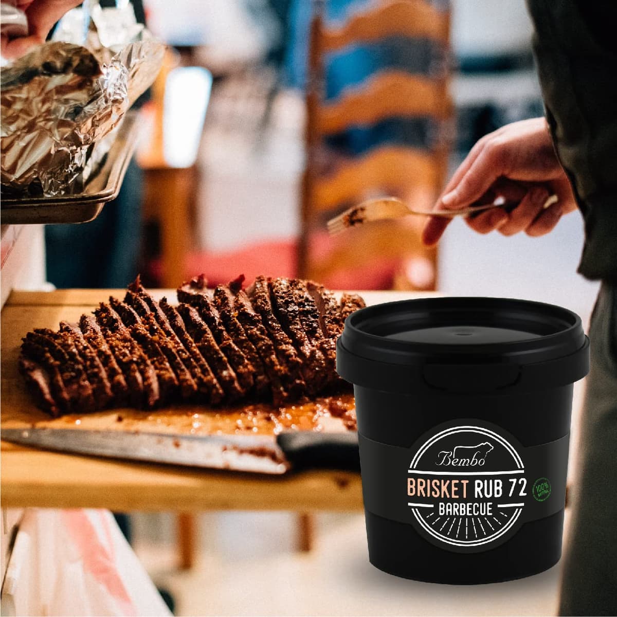 BBQ Brisket Rub Bembo – Mezcla de Especias para Pecho de Ternera – Marinada Seca Barbacoa – Ideal para Ahumado y Cocción Lenta – Made in Italy – 230 g — view 4