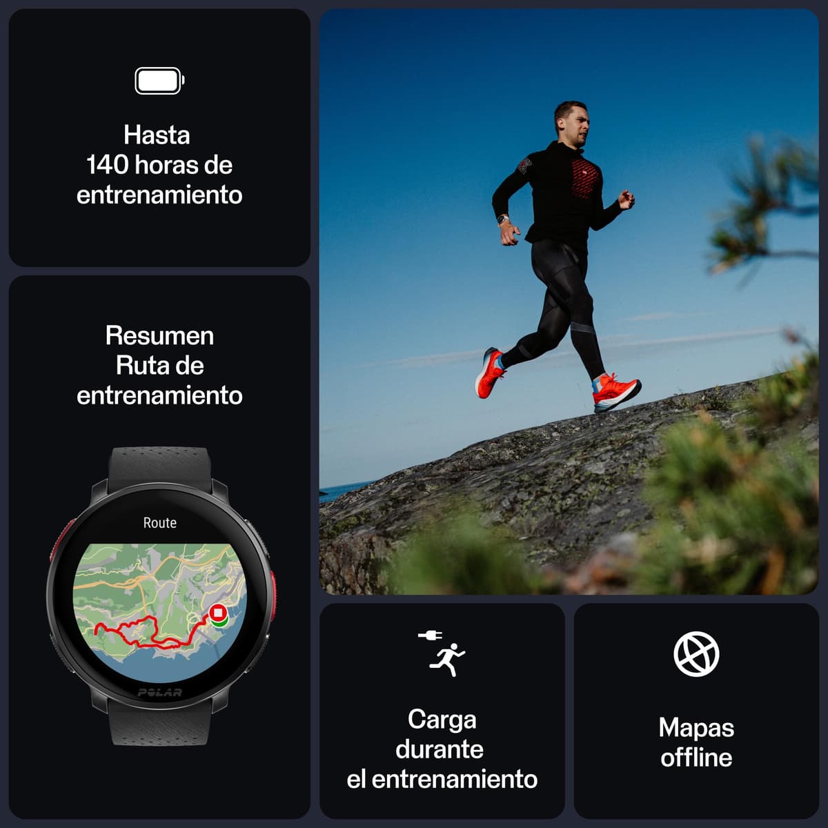 Polar Vantage V3 - Reloj deportivo con GPS, Monitor de frecuencia cardíaca avanzado, Duración de la batería ampliada, Smartwatch para hombre y mujer, Mapas offline, Reloj de running, Reloj de triatlón — view 4