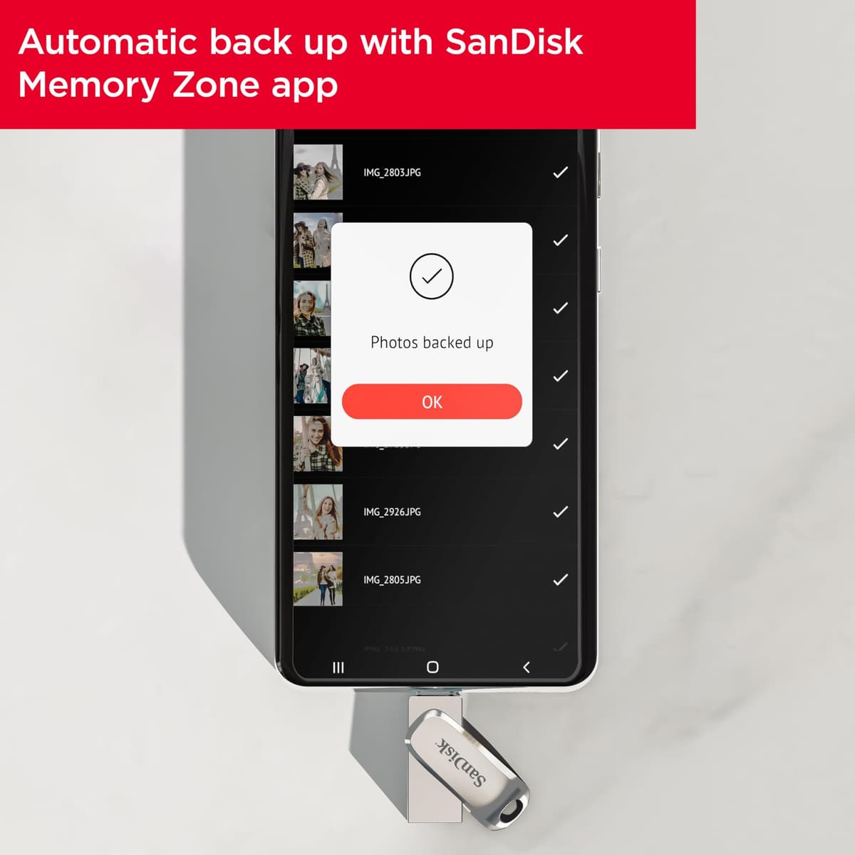 SanDisk Ultra Dual Drive Luxe USB Type-C Flash Drive 128GB (Memory stick up to 400 MB/s, Reversible Type-C & Type-A connectors for Smartphone, Tablets, Macs & computers, All Metal) Silver — view 6