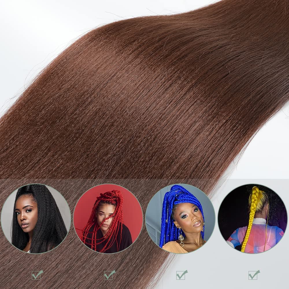 YDDM Capelli Per Treccine Africane Morado Extension Treccine Texture Yaki Easy Install per Principianti 32 Pollici 3 Pezzi Capelli Leggeri e Naturali per Box Braids, Twist e Crochet — view 112