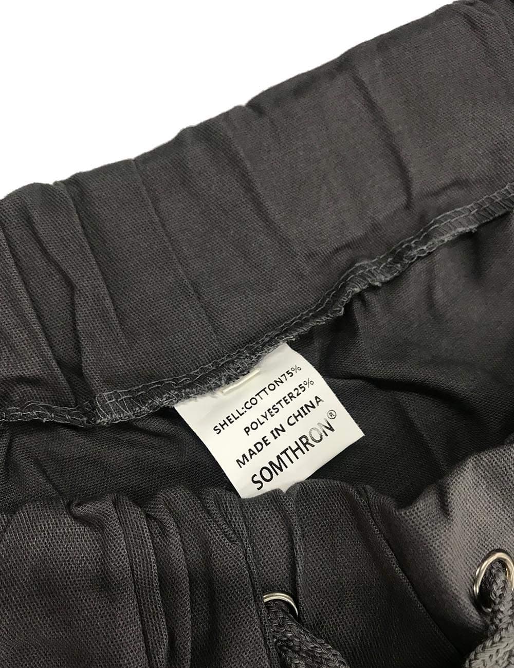 SOMTHRON Hombre Pantalón Cinturón de Cintura elástico Pantalones de chándal de algodón Largo Jogging Pantalones de Carga Deportiva de Talla Grande Jogger Slim Fit Pantalones — view 6