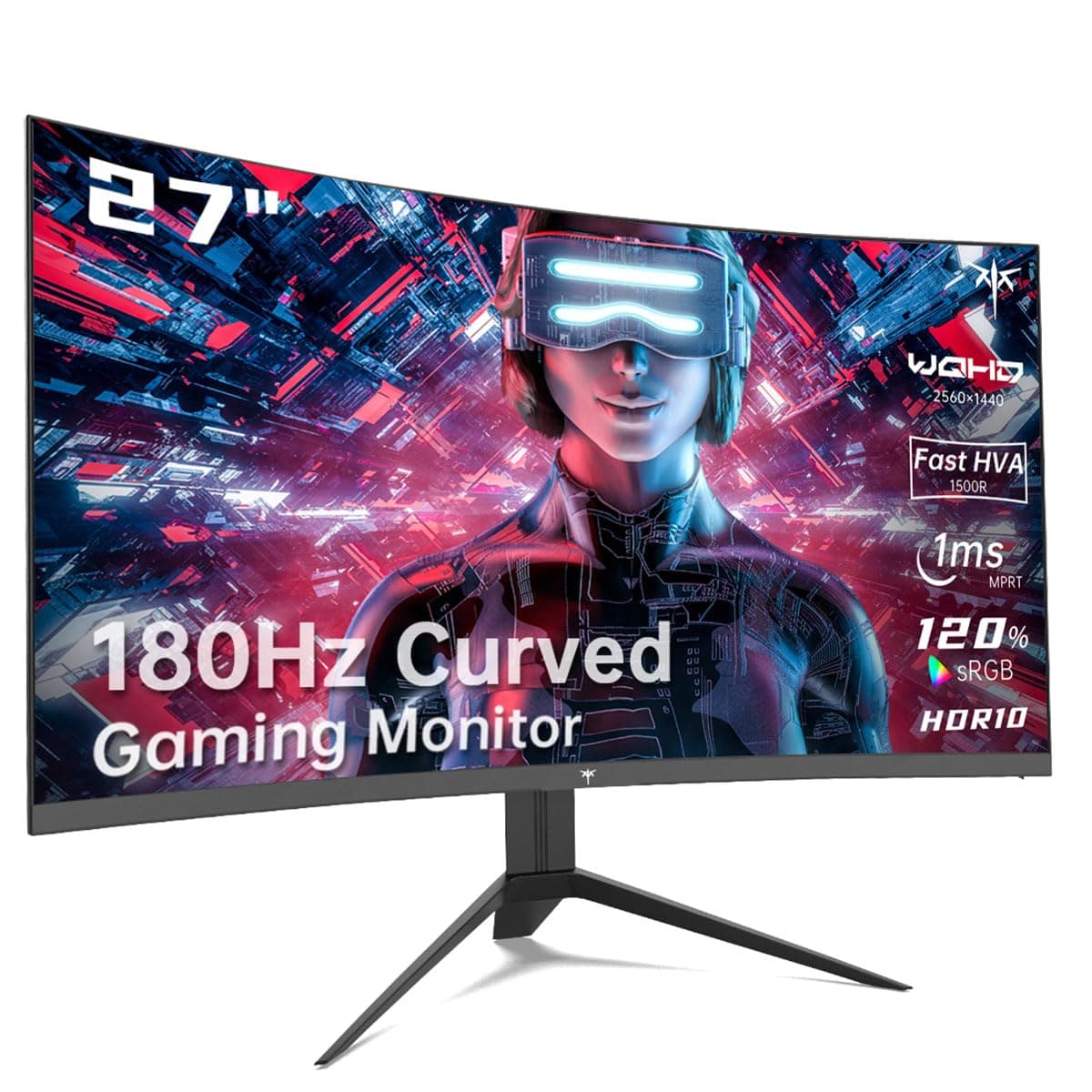 KTC 32 Inch Curved Gaming Monitor, Full HD 1080P@240Hz Monitor, VA 1500R, 1ms, Adaptive Sync, HDR10, HDMI 2.0 / DP1.4, 125% sRGB, VESA, Compatible with Desktop, Laptop, PS5, Xbox, Switch and More — view 16