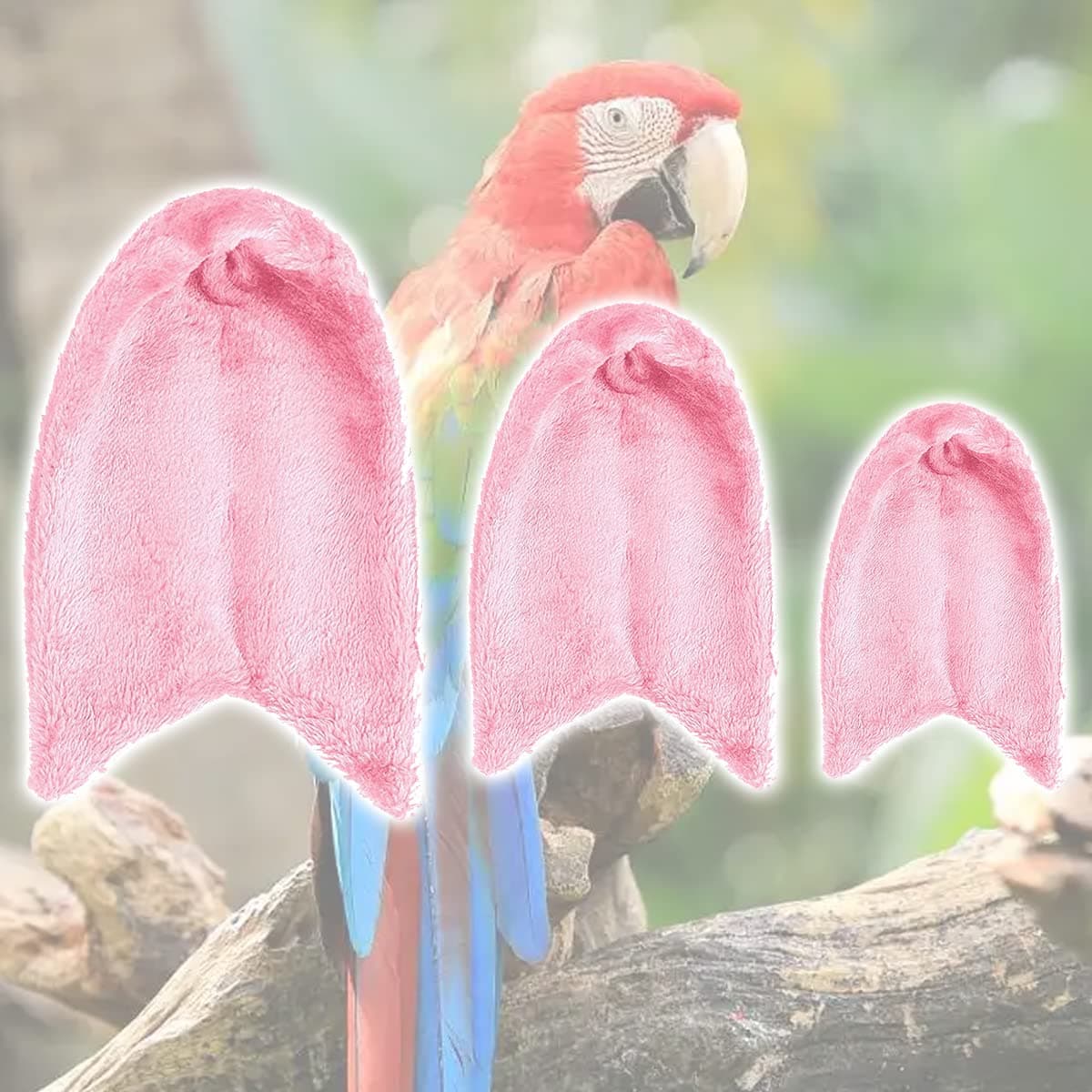 Comfort Corner Fleece Bird Blanket,1PC Winter Warm Parrot Cage Snuggle Hut,Cage Bird Nest Parrot Bed for Parakeet Cockatiel Parrots Cockatiels (S, Pink) — view 4