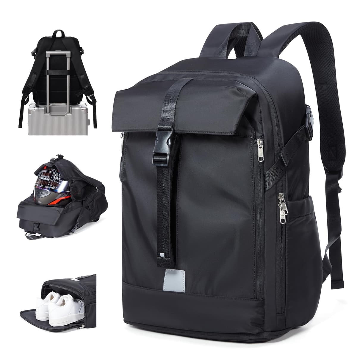 HYC00 Mochilas de Motocicleta para Hombres, Mochila Impermeable para Casco, Accesorios de Motocicleta, Bolsas para Laptop, Mochilas de Viaje, Bolsas Escolares para Estudiantes
