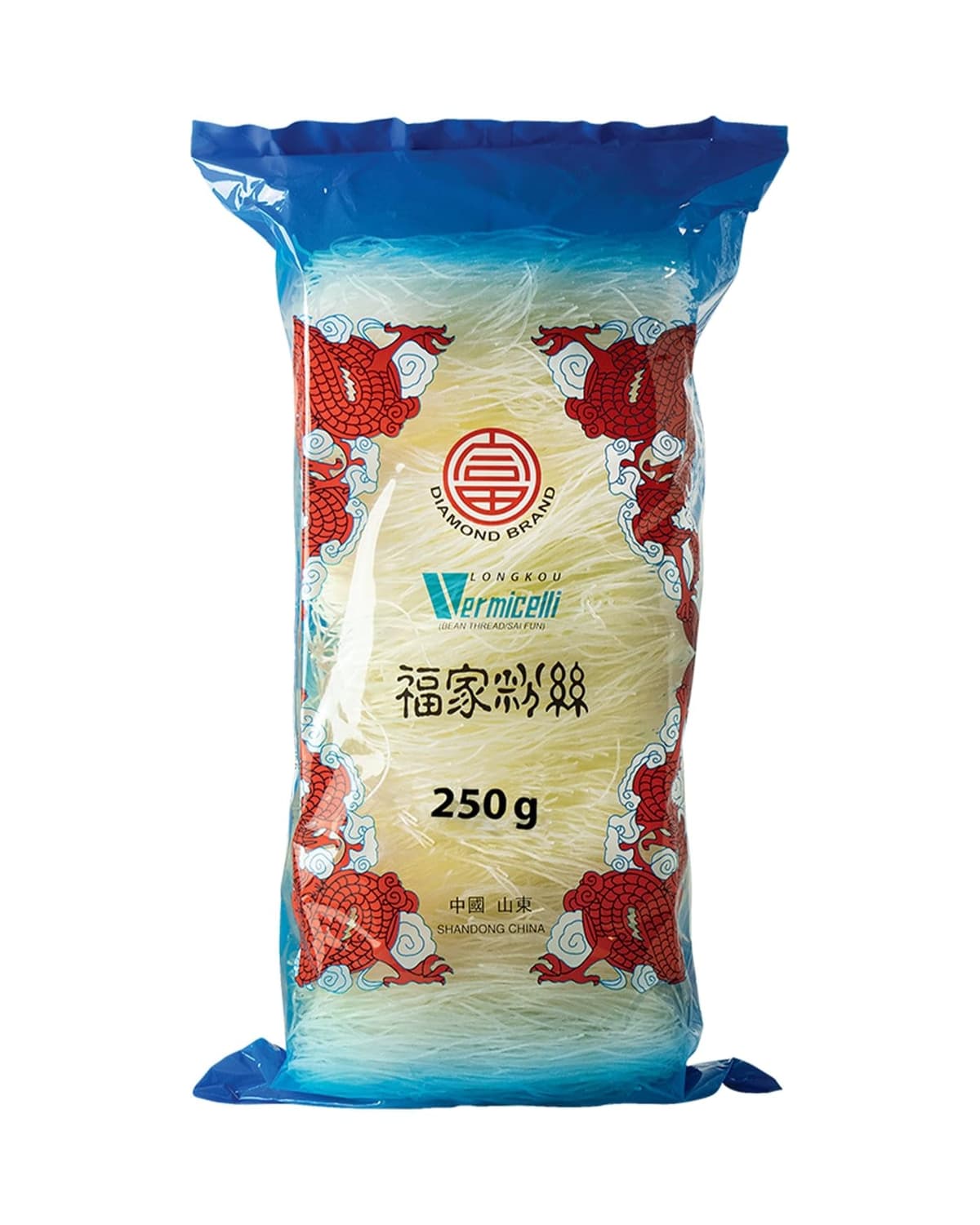 DIAMOND Fideos de cristal, fideos largos, naturalmente veganos y sin gluten - 1 x 250 g