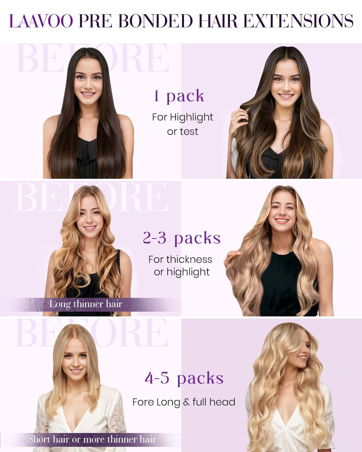 LaaVoo Nano Ring Hair Extensions Human Hair Nano Hair Extensions Brown 16 Inch Invisible Nano Beads Straight Remy Highlight Light Brown with Ashy Blonde Real Hair 50g 50s #p8/24 — view 5