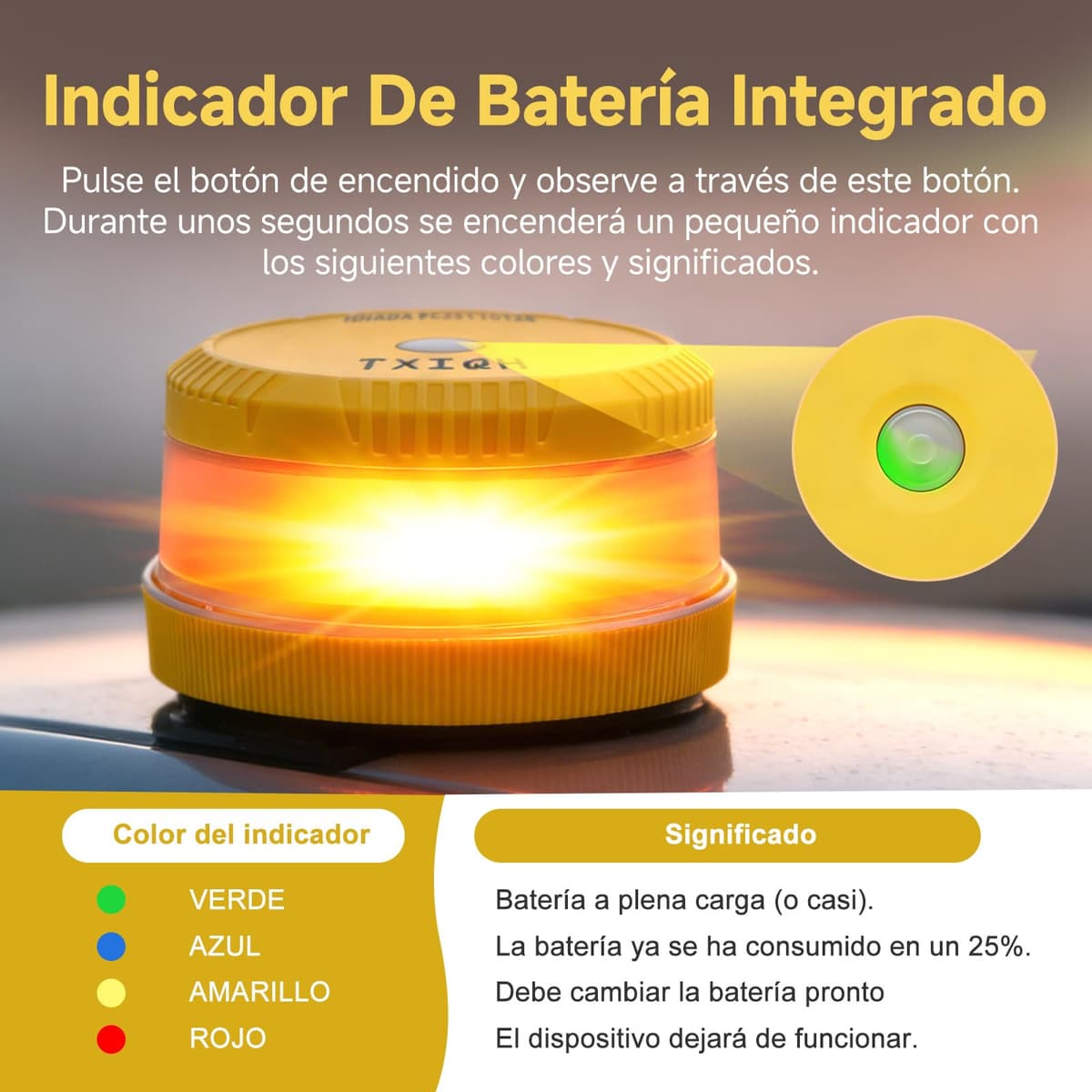 Baliza v16 homologada dgt con Geolocalización y Conexión DGT 3.0, MOD100 PLUS LED de Alta Intensidad 360°, Protección IP54 Antilluvia y Polvo, Servicio de Comunicación Gratuito hasta 2042 — view 5