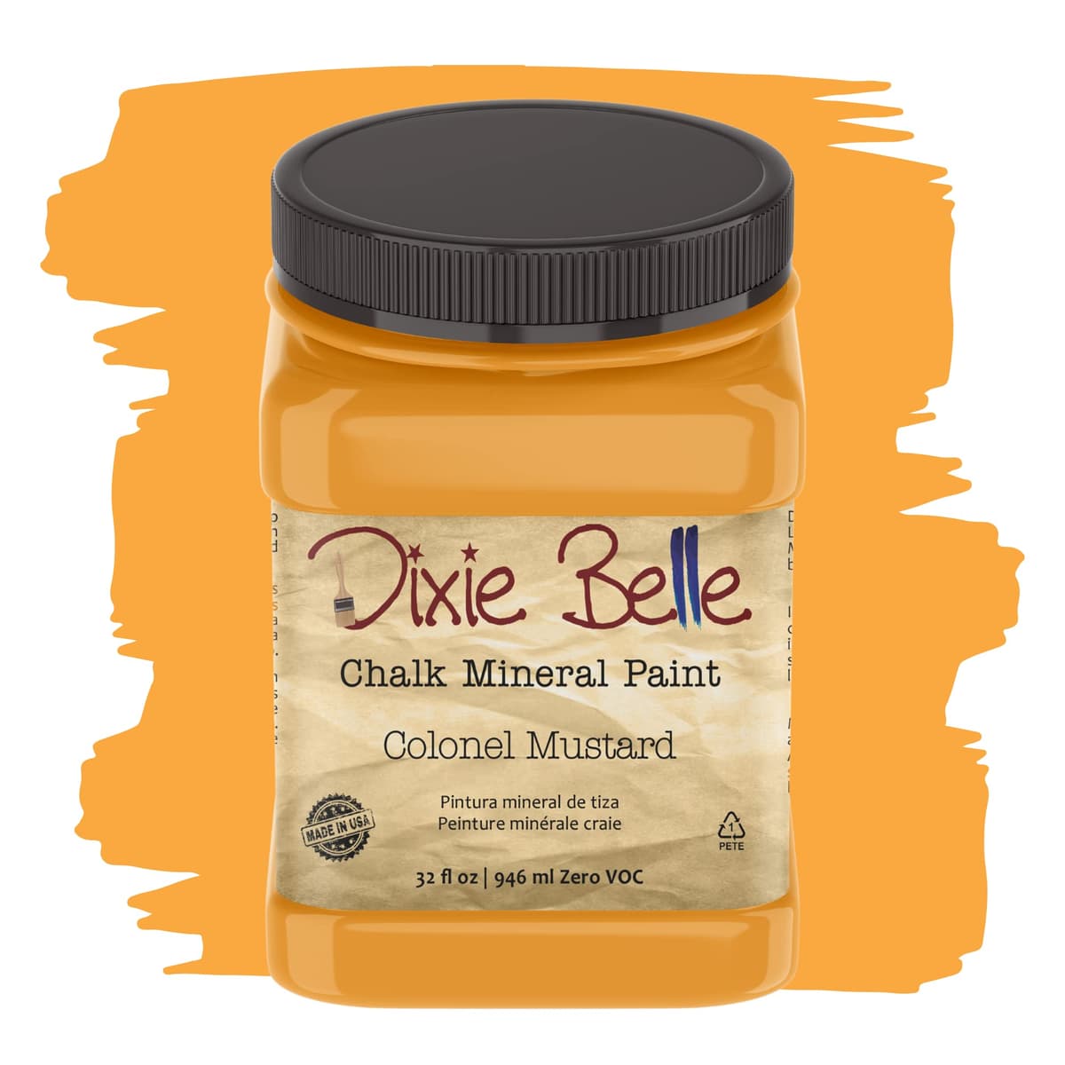 Dixie Belle Paint Company Chalk Finish Furniture Paint - Caviar (32oz) - Matte Black Chic Chalk Mineral DIY Furniture Paint — view 304