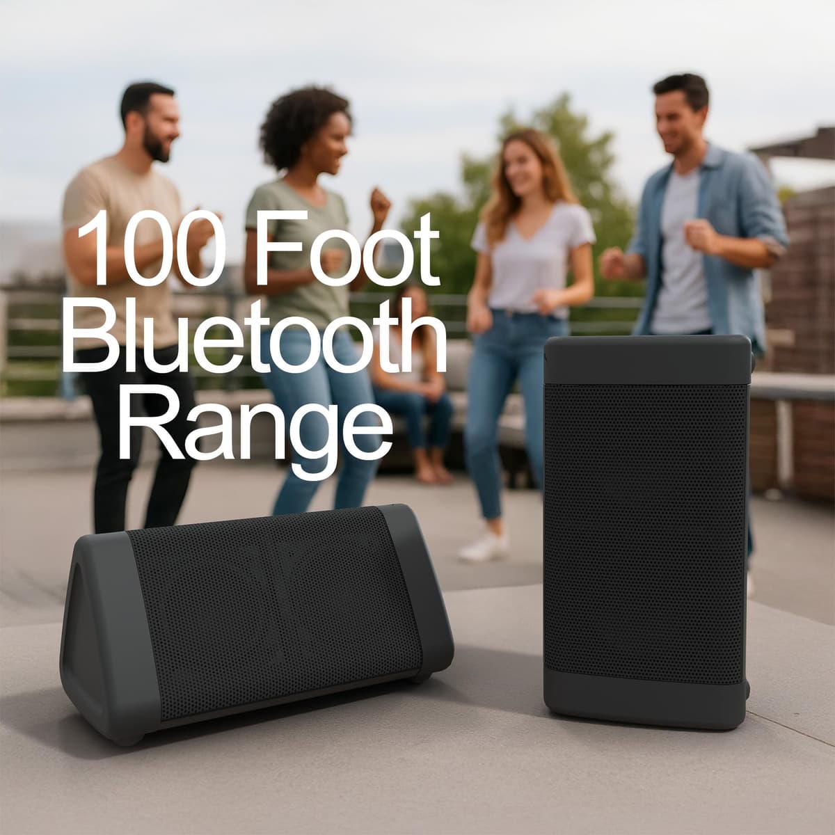 OontZ Angle 3 (4th Gen) – Portable Bluetooth Speaker, 12W Stereo Sound, 24 Hour Playtime, Rich Bass, 100 Foot Wireless Range, Waterproof, Home, Outdoor, Travel, Great Gift (Black) — view 3
