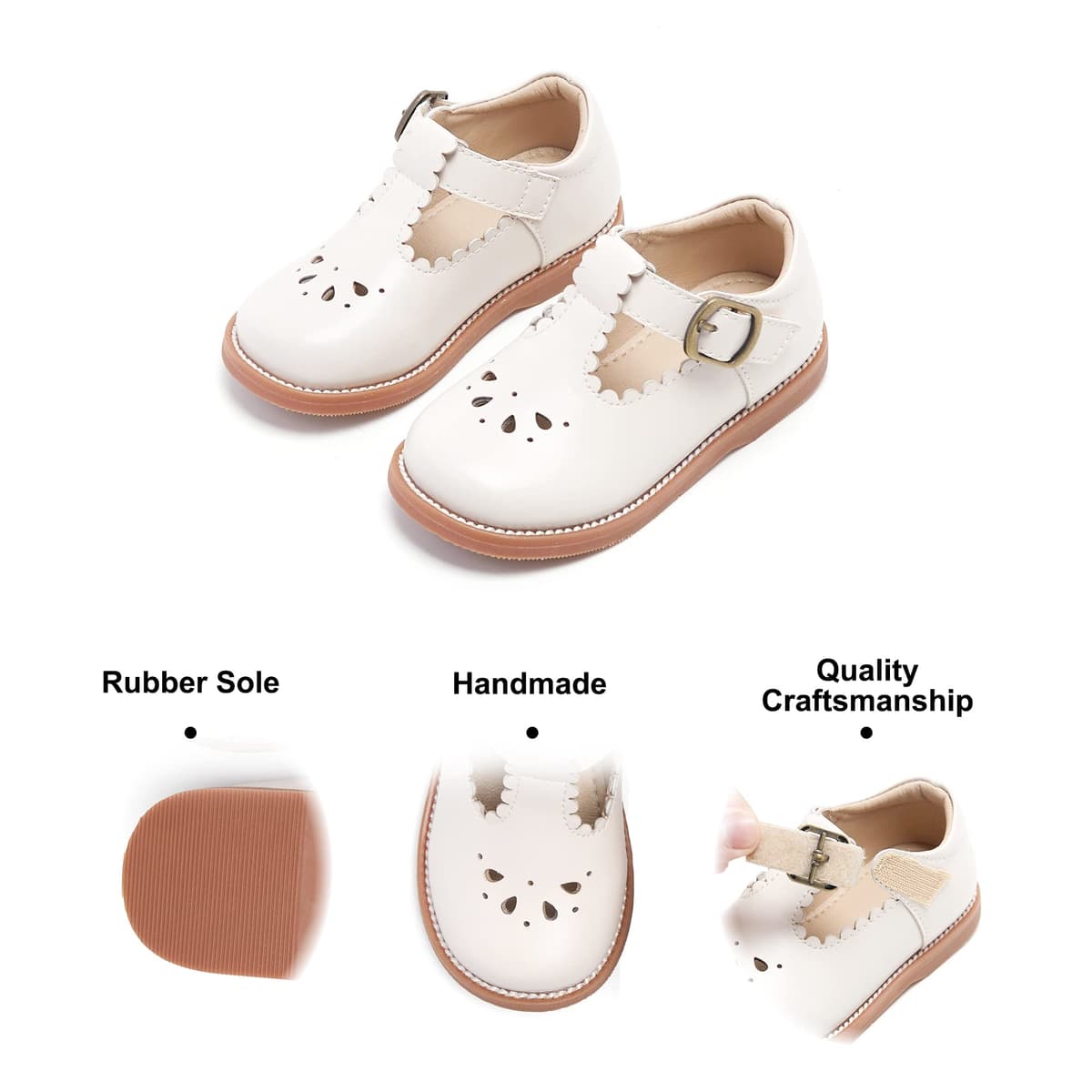 Felix & Flora Toddler Little Girl Mary Jane Dress Shoes - Ballet Flats for Girl Party School Shoes — view 5