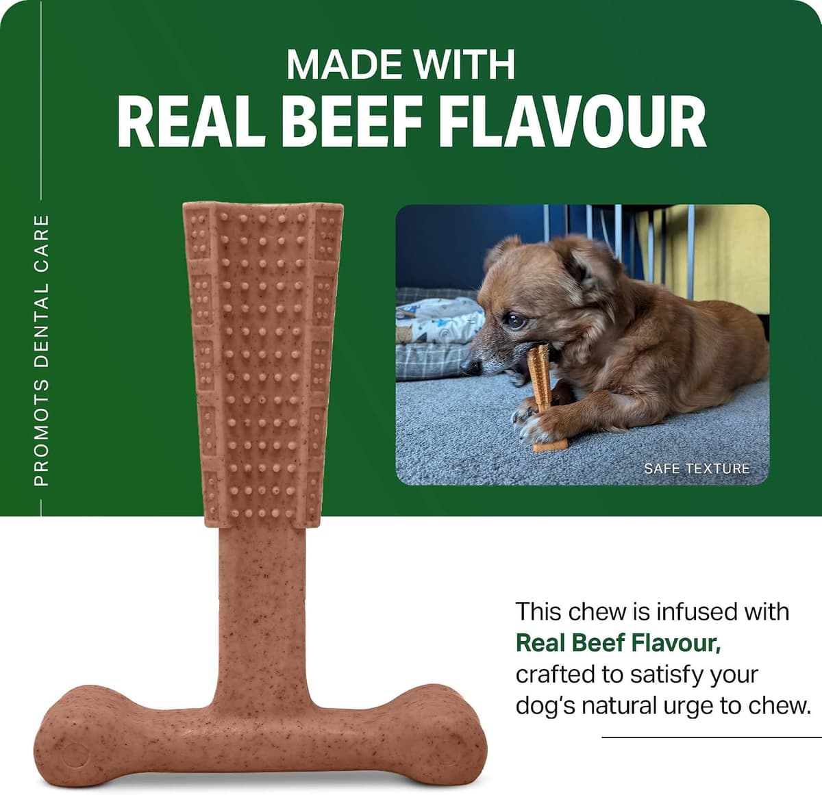 Bamboodles Dog Chew Toy – Small | Beef Flavour | Long Lasting Chew toy for Small Dogs | Durable and Safe Daily Chew — view 4