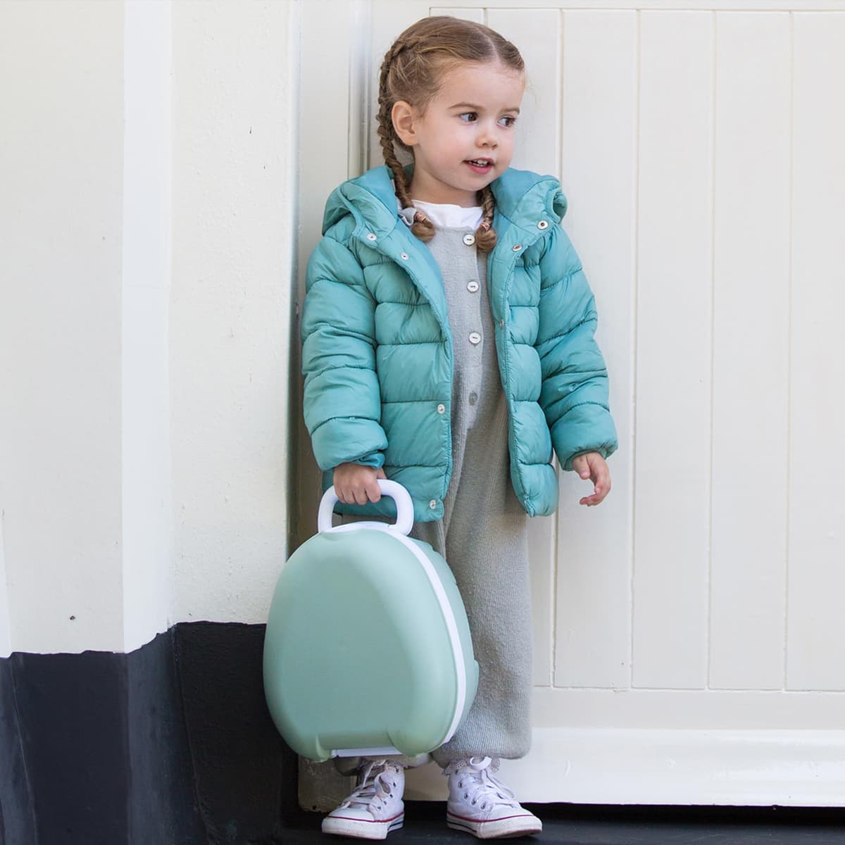 My Carry Potty - galardonado asiento de inodoro portátil para bebés, niños y niñas para llevar a cualquier lugar (Verde pastel) — view 5
