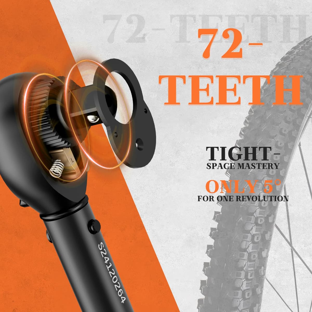 Llave Dinamometrica 1/2", 20-220Nm, 72 Dientes Cabezal Reversible Llave Dinamometrica Coche, Precisión ±3%, para Reparación y Mantenimiento de Moto, Coche y Camión — view 3