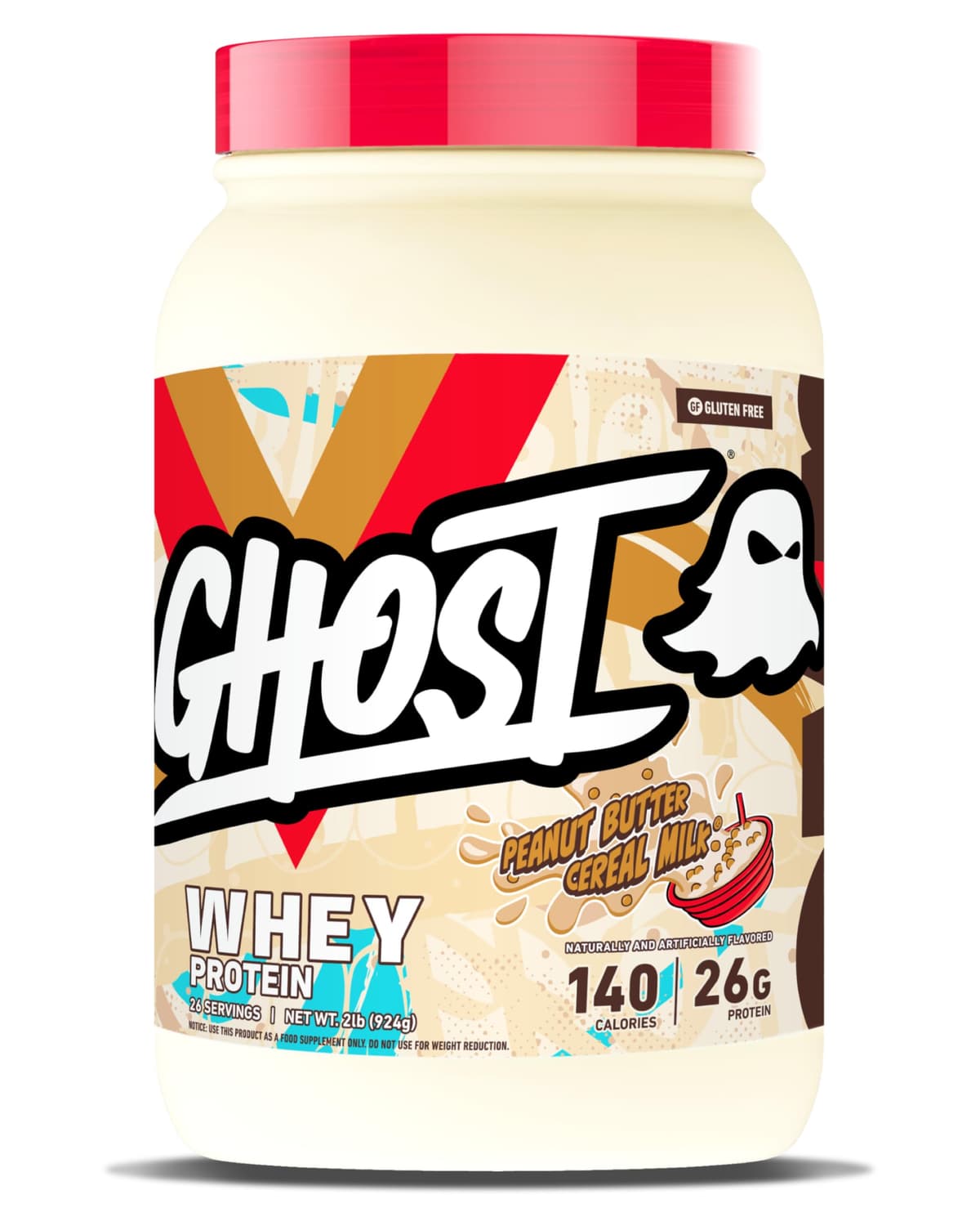 GHOST Whey Protein Powder, Nutter Butter - 2LB, 26G of Protein - Whey Protein Blend - ­Post Workout Fitness & Nutrition Shakes, Smoothies, Baking & Cooking - Cookie Pieces Inside — view 21
