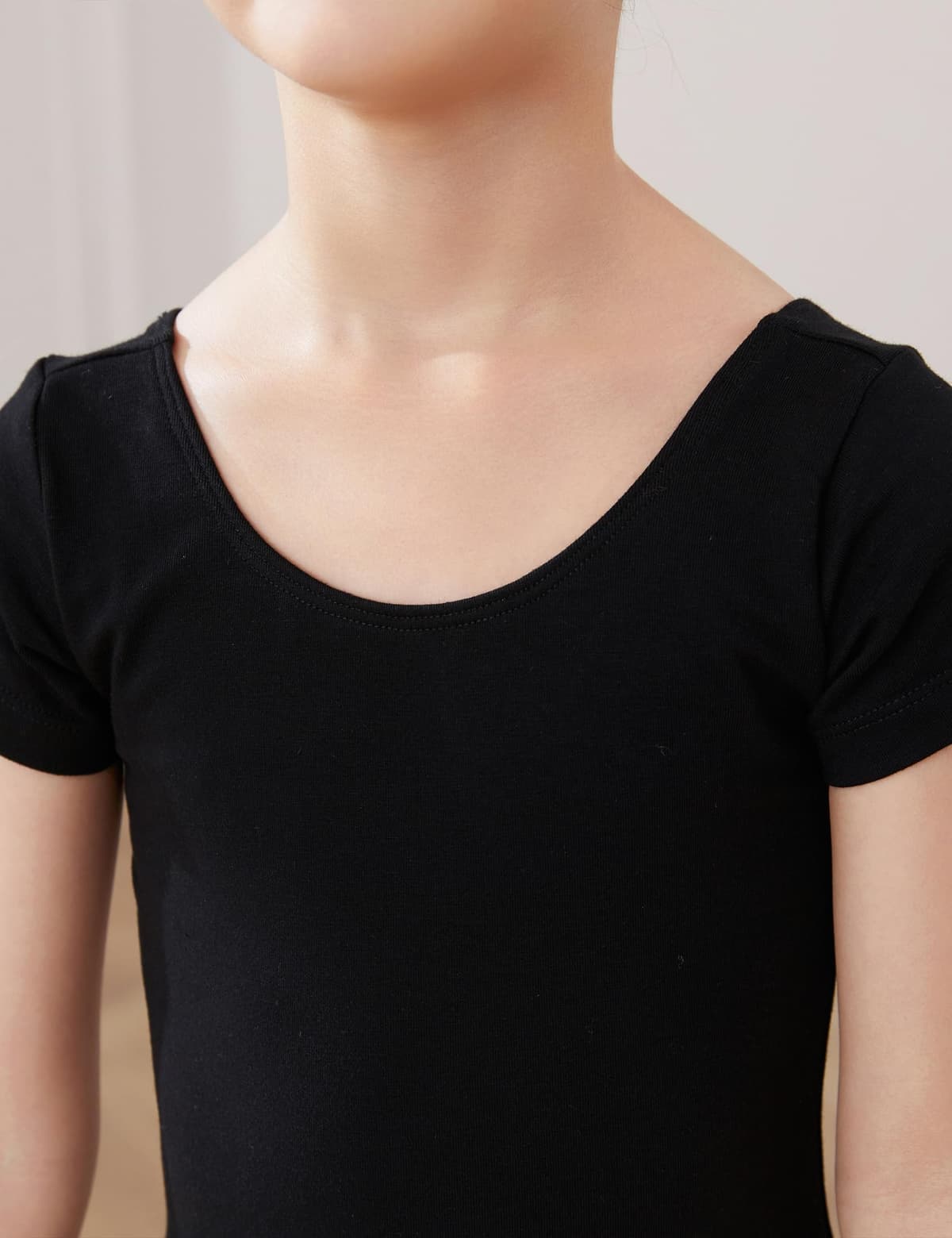 HIPPOSEUS Maillot de Ballet Danza para Niña Mangas Corta Ballet Body Leotardos Danza Clásico Gimnasia Ritmica, AM0019DX — view 4